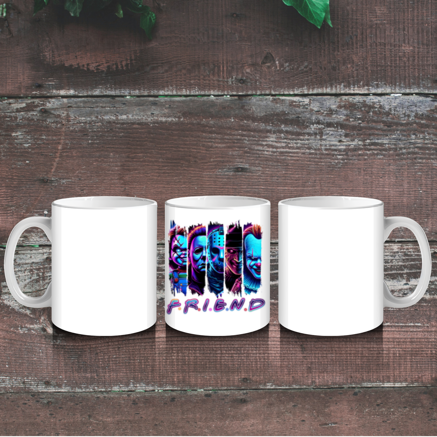 NEON HORROR F.R.I.E.N.D.S. Tumbler – Killer Horror Icons Drinkware