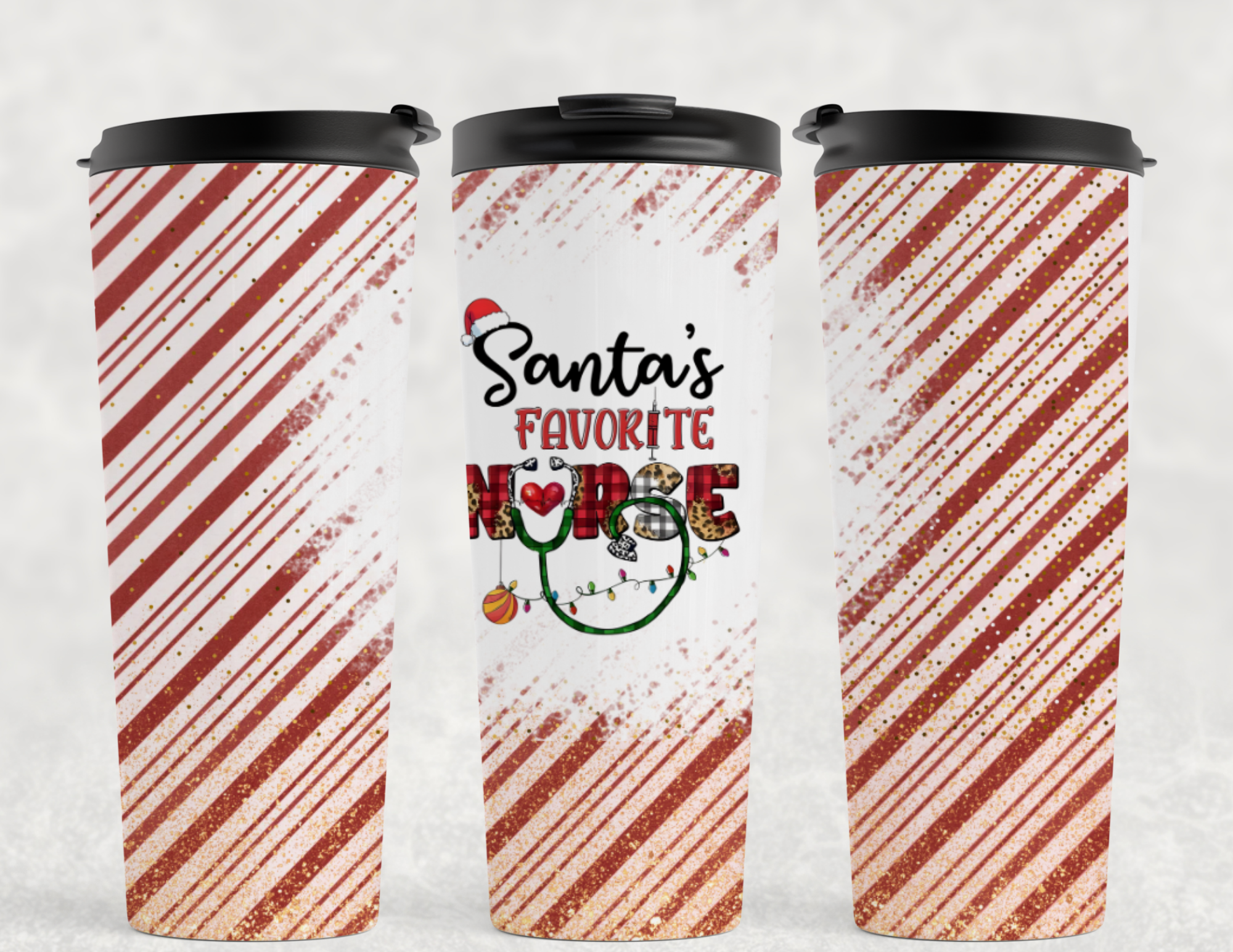 Santa’s Favorite Nurse Tumbler | Christmas Nurse Cup