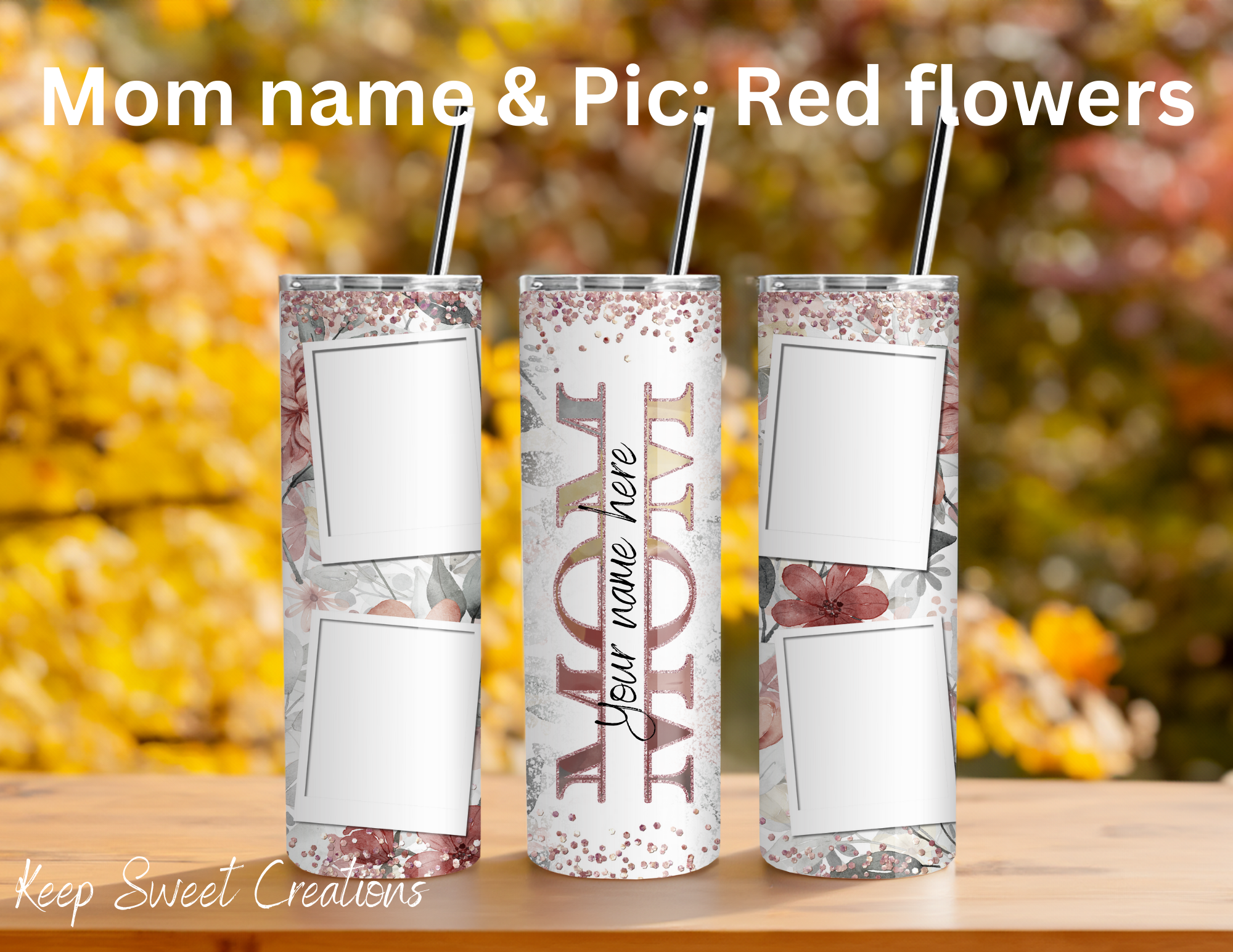 Personalized Mom & Mama Photo Tumblers | Custom Name Gifts
