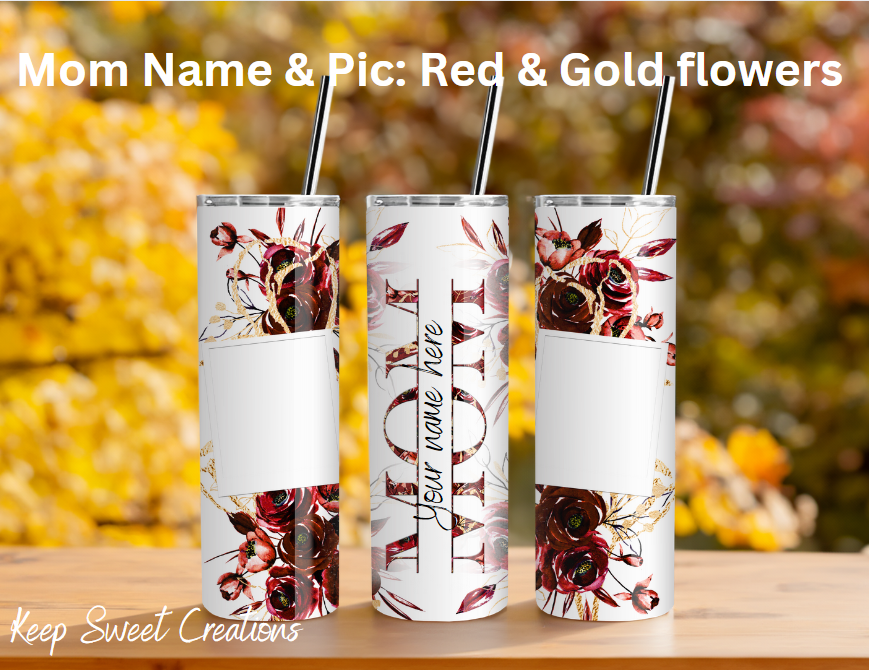 Personalized Mom & Mama Photo Tumblers | Custom Name Gifts