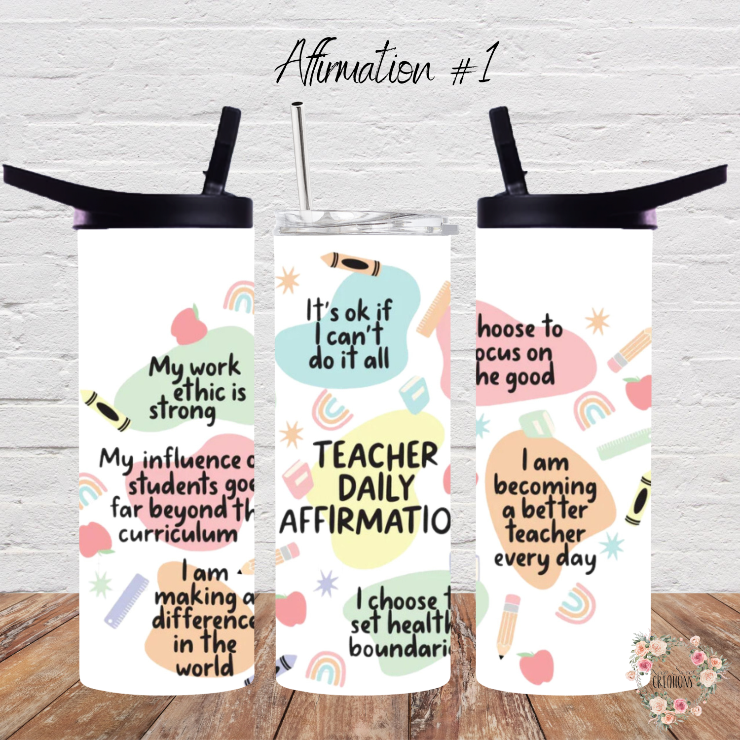 Teacher Affirmation Tumbler – Motivational Teacher Gift Collection