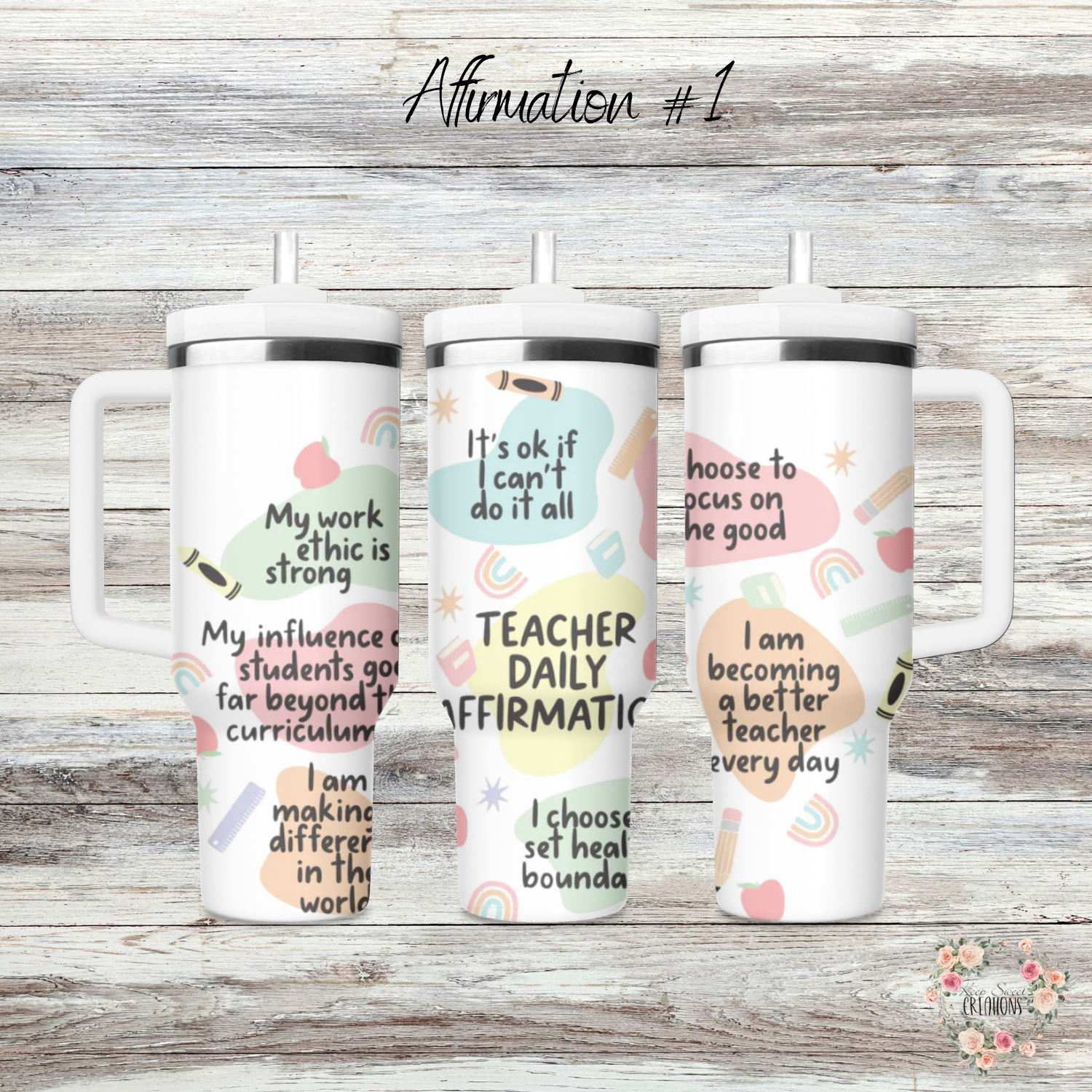 Teacher Affirmation Tumbler – Motivational Teacher Gift Collection