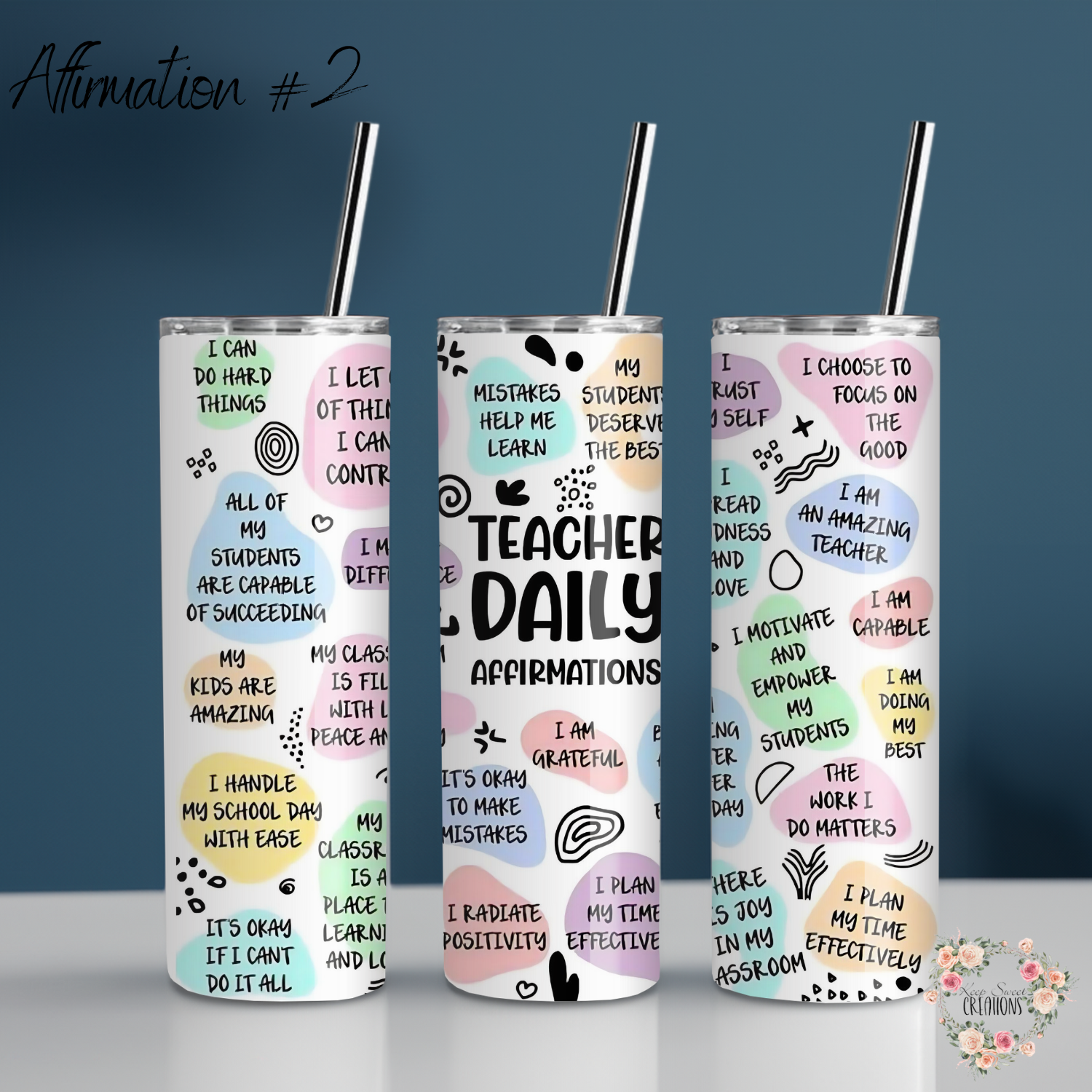 Teacher Affirmation Tumbler – Motivational Teacher Gift Collection
