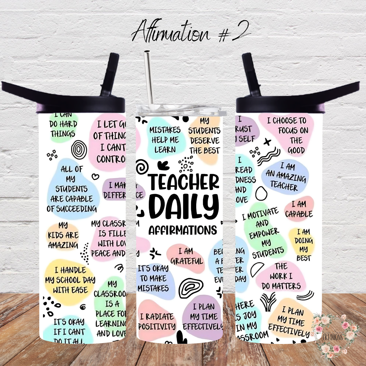 Teacher Affirmation Tumbler – Motivational Teacher Gift Collection
