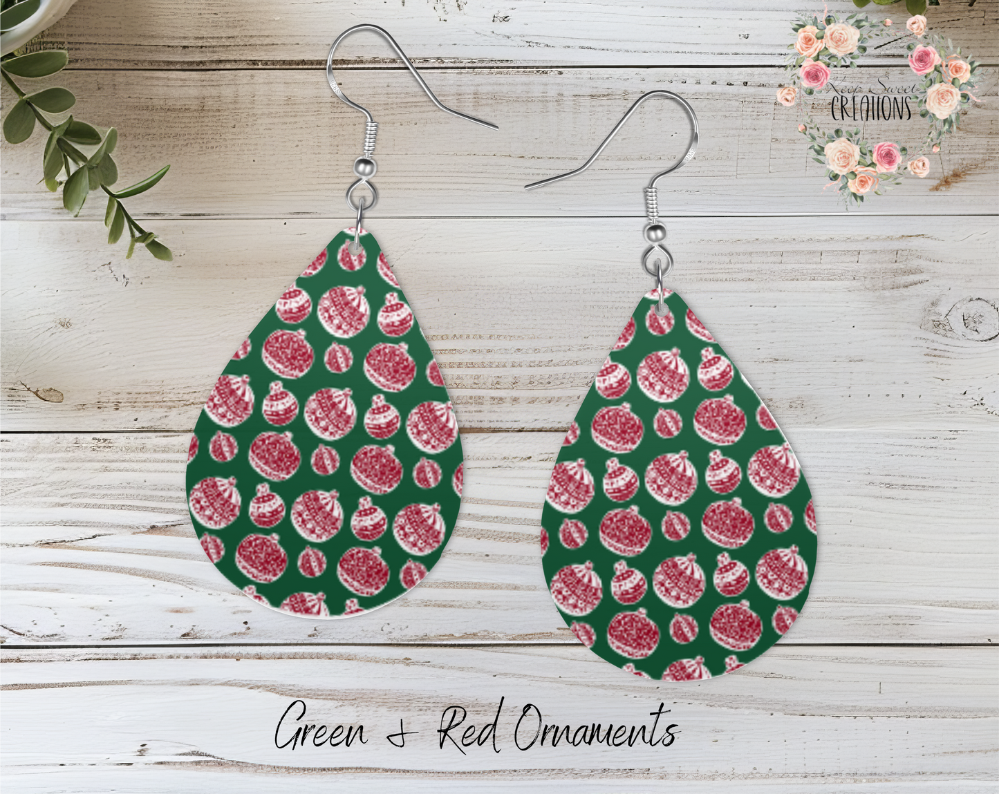 Teardrop Earrings - Christmas (Ornaments and other)