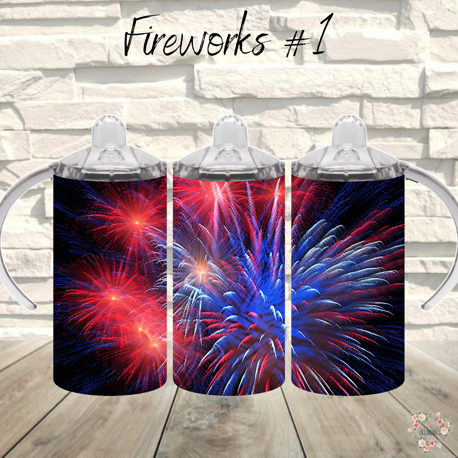 Fireworks Tumbler – Red, White & Boom (Fourth of July Design #1)