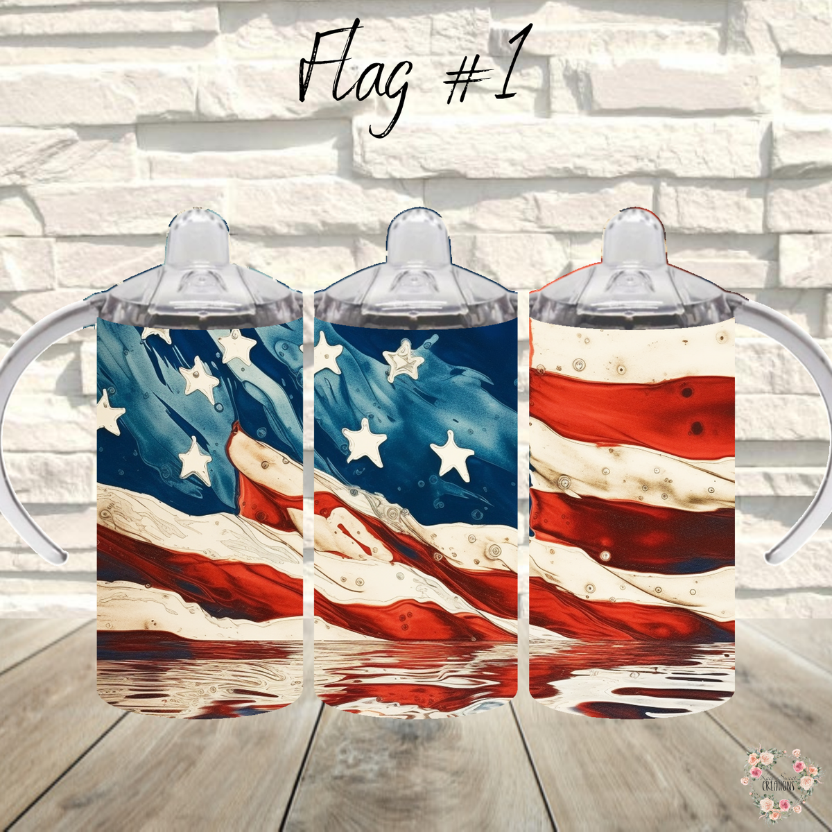 Vintage American Flag Tumbler – Distressed Patriotic Design (Flag #1)