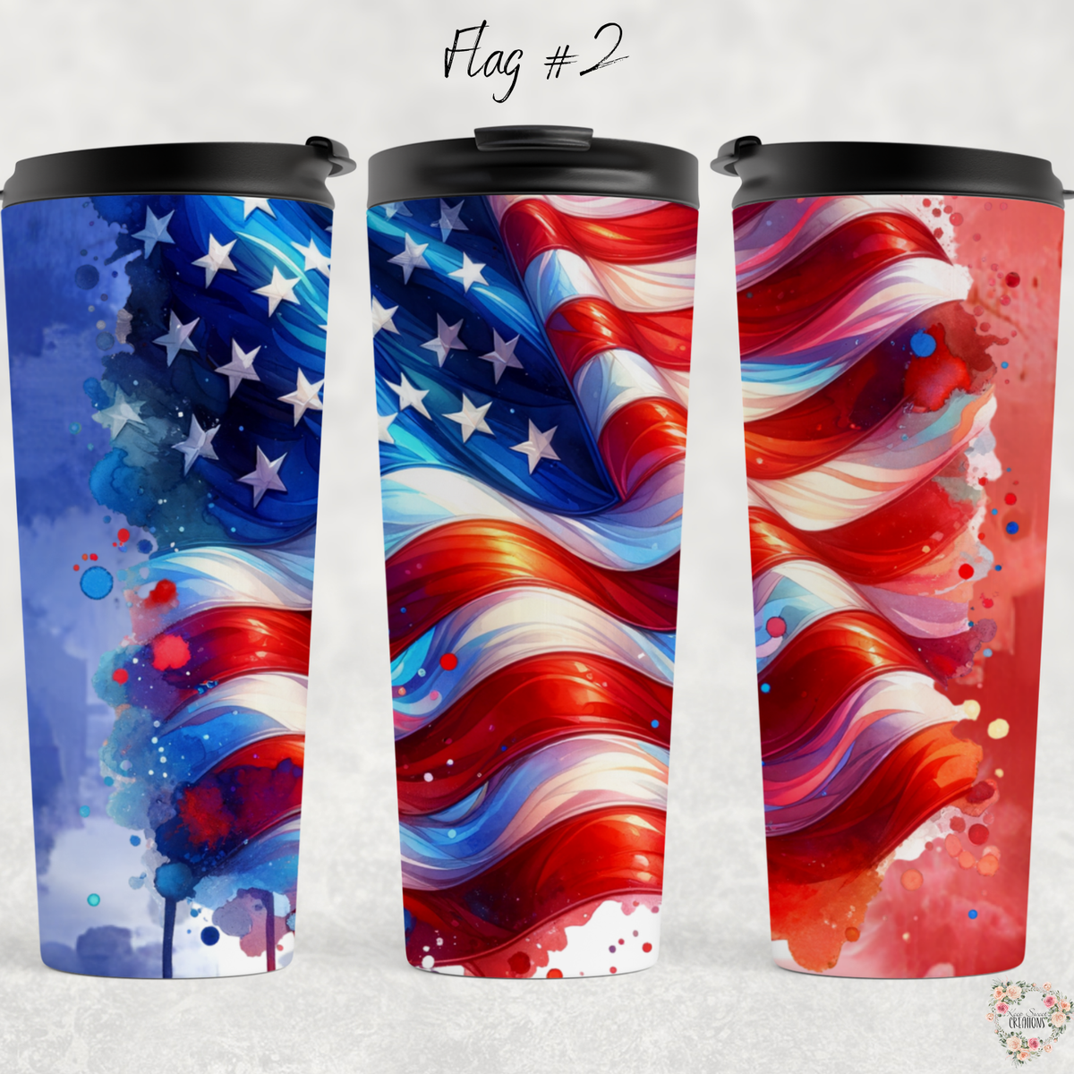 Vintage American Flag Tumbler – Distressed Patriotic Design (Flag #2)