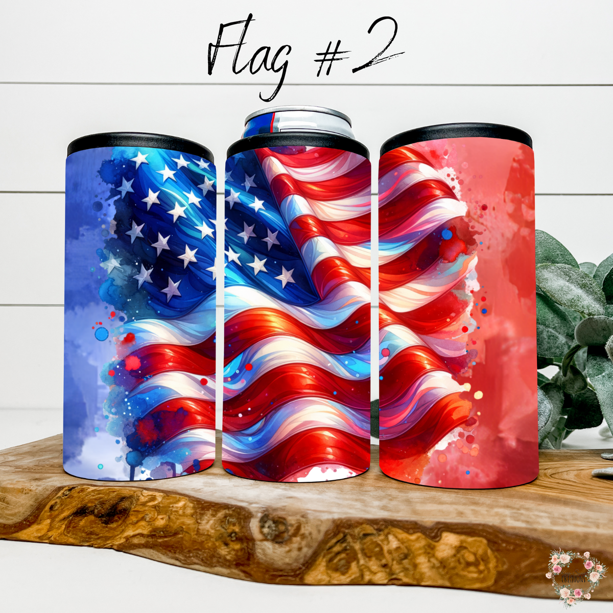 Vintage American Flag Tumbler – Distressed Patriotic Design (Flag #2)