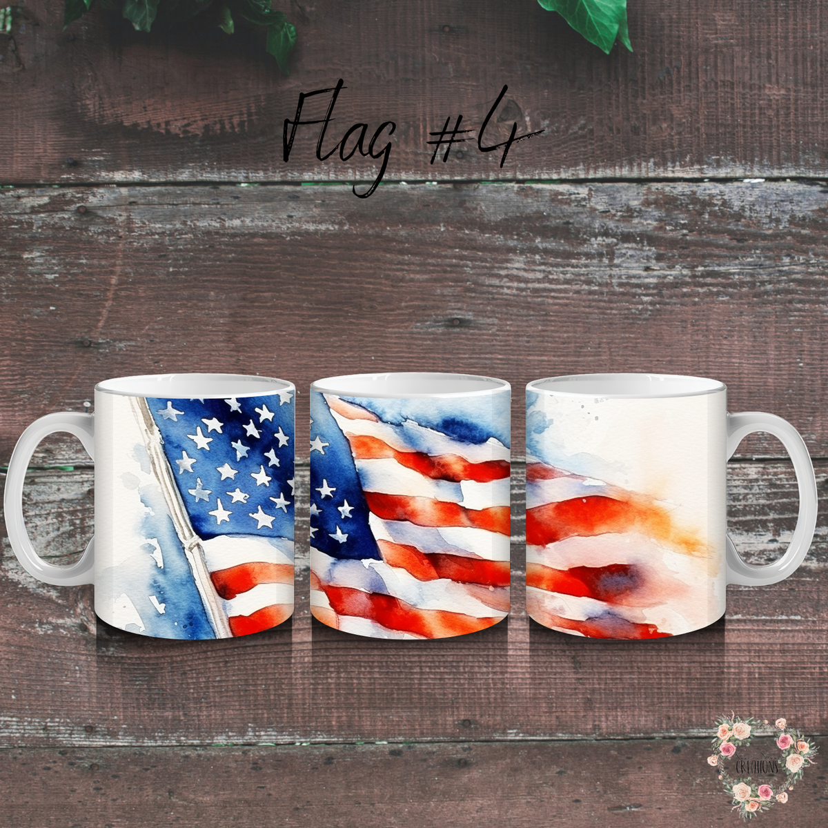 Watercolor American Flag Tumbler – Soft Patriotic Pride (Flag #4)