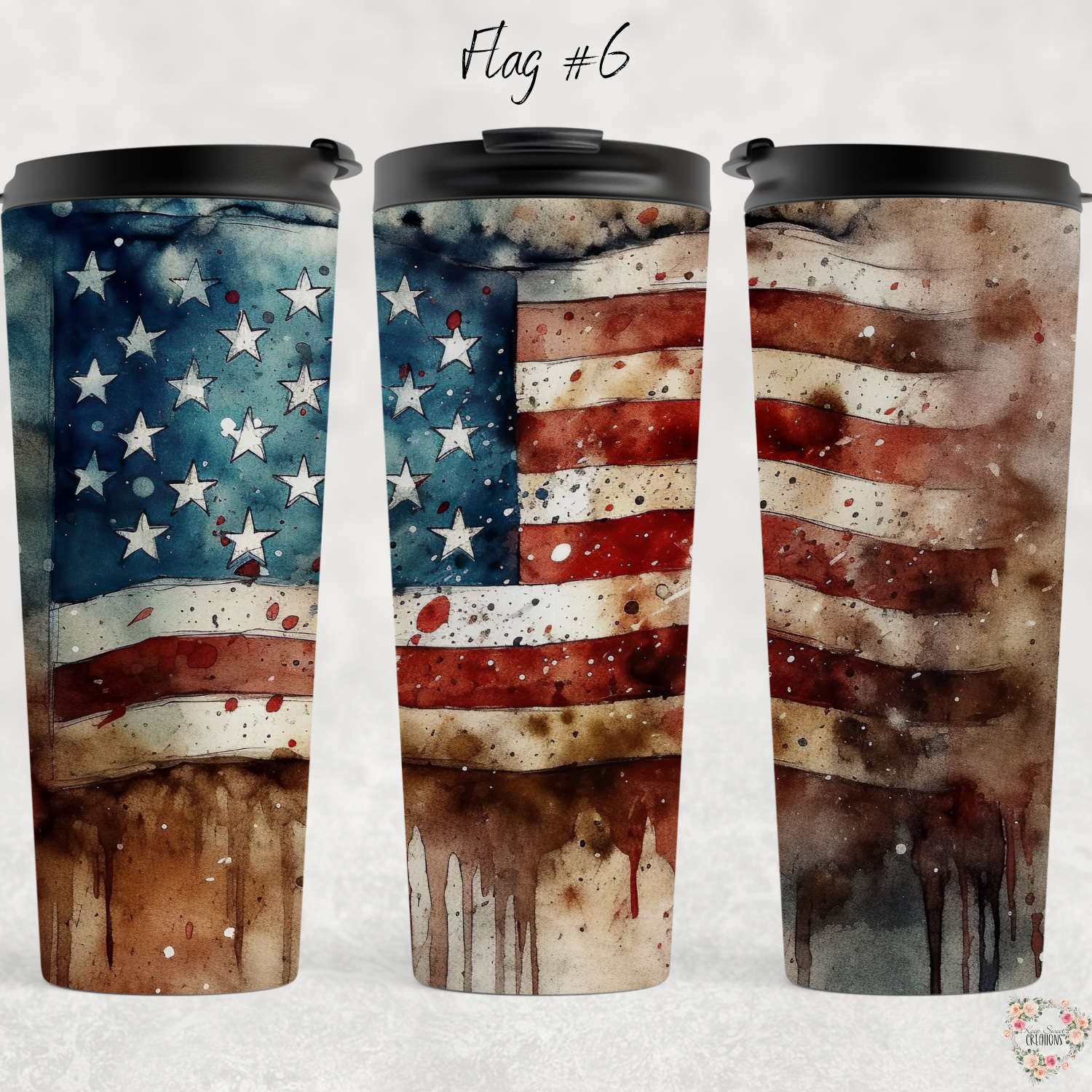 Rustic Barn Wood American Flag Tumbler – Patriotic Country Charm (Flag #6)