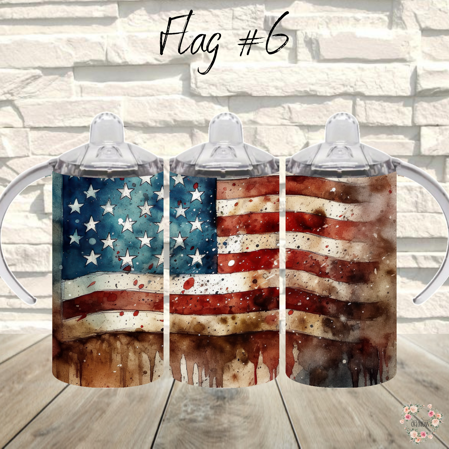 Rustic Barn Wood American Flag Tumbler – Patriotic Country Charm (Flag #6)