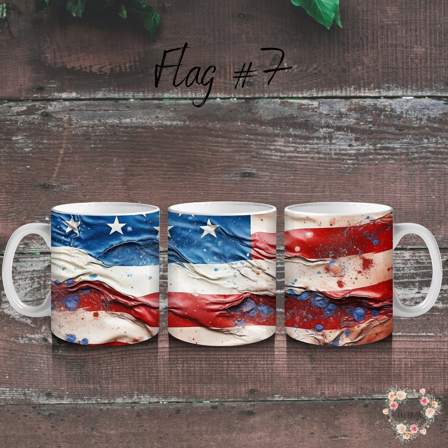 Distressed American Flag Tumbler – Strength & Resilience Design (Flag #7)