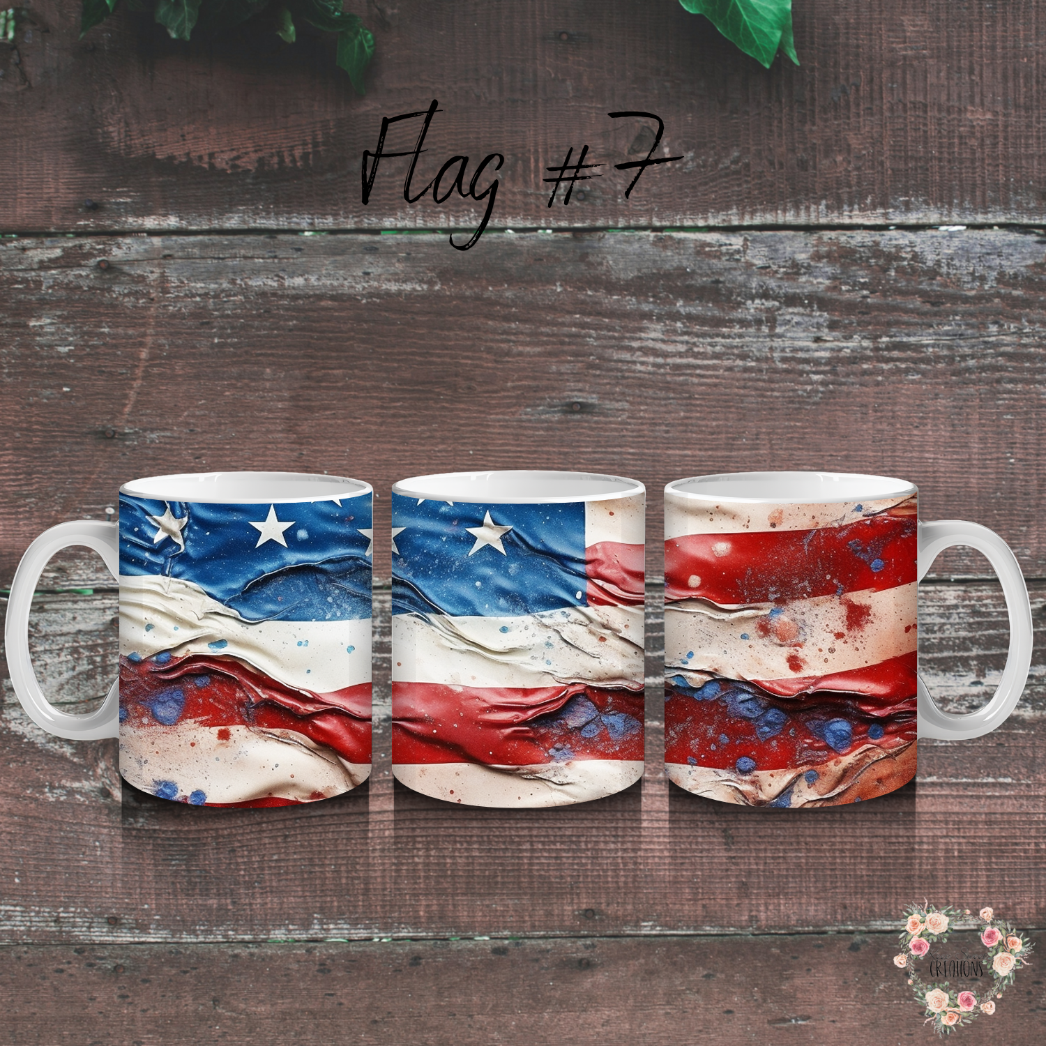 Distressed American Flag Tumbler – Strength & Resilience Design (Flag #7)