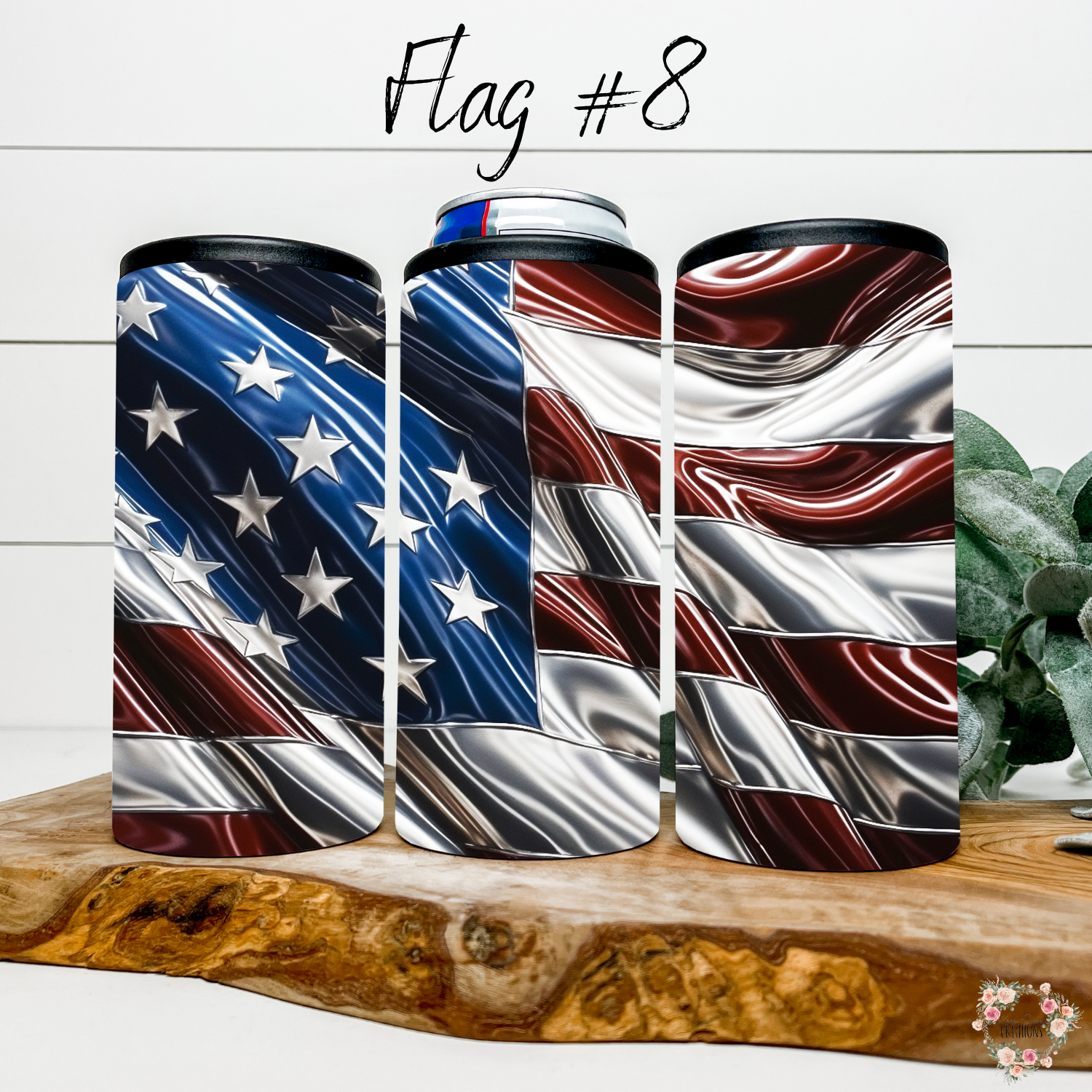 Bright & Bold American Flag Tumbler – Crisp Patriotic Design (Flag #8)