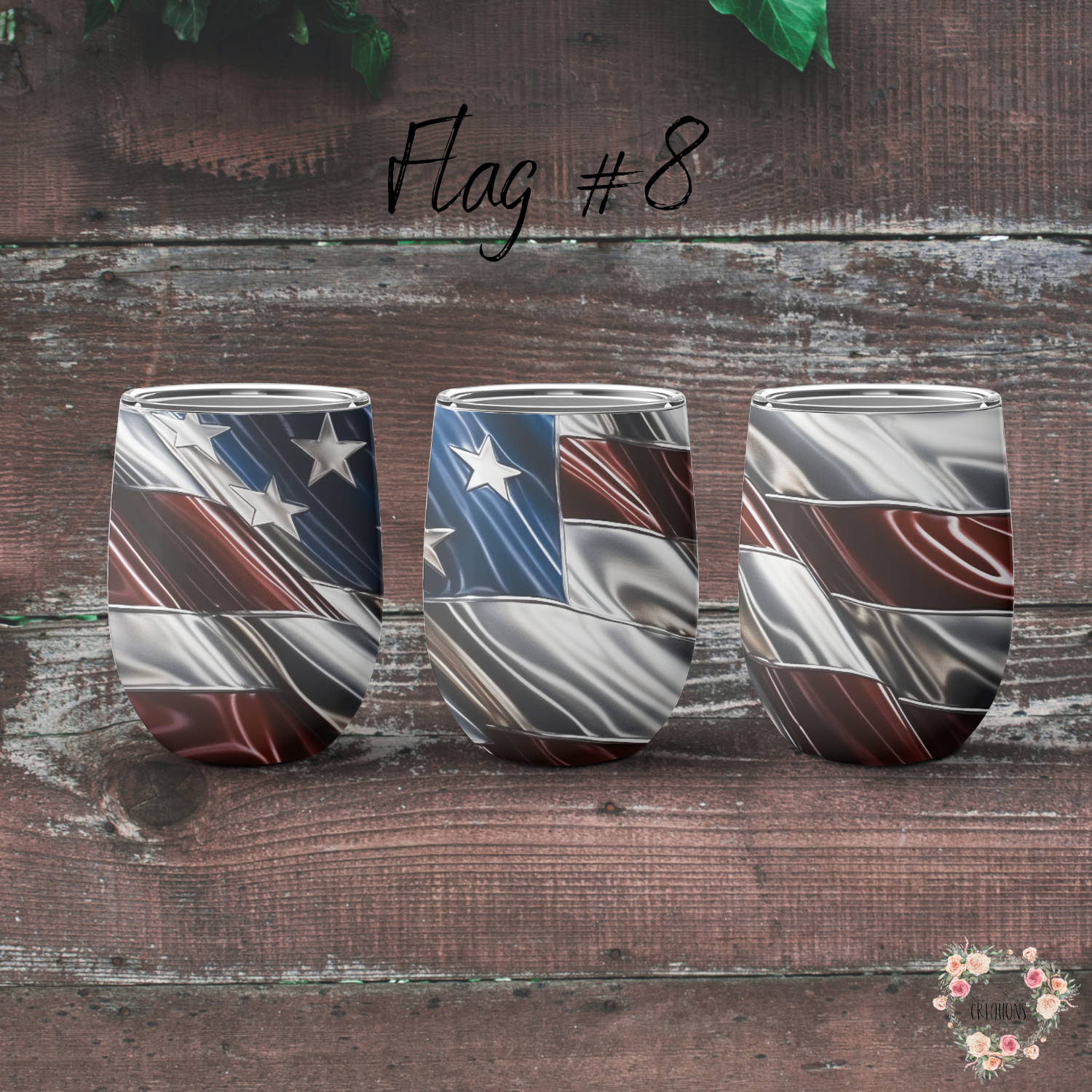 Bright & Bold American Flag Tumbler – Crisp Patriotic Design (Flag #8)