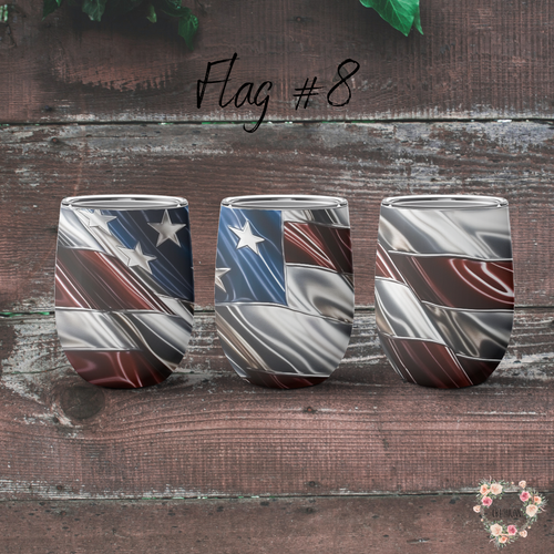Bright & Bold American Flag Tumbler – Crisp Patriotic Design (Flag #8)