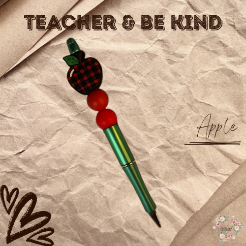Teacher & Kindness Beaded Pens – Inspire & Write with Joy | Cute Beaded Pen Gift for Teachers & Students