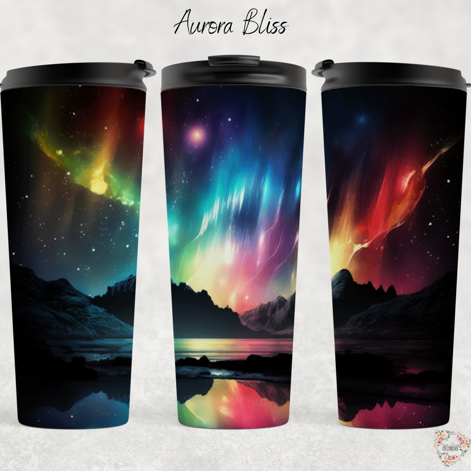 Northern Lights Collection – Aurora Bliss Sublimation Tumblers | Cosmic & Celestial Insulated Drinkware