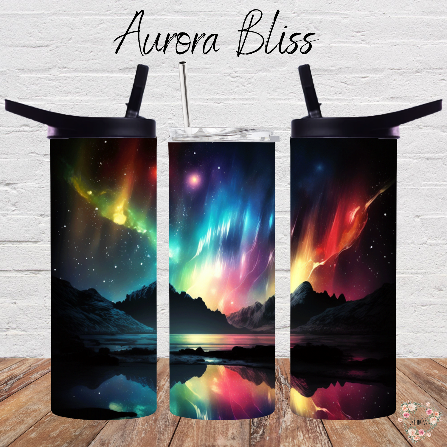 Northern Lights Collection – Aurora Bliss Sublimation Tumblers | Cosmic & Celestial Insulated Drinkware