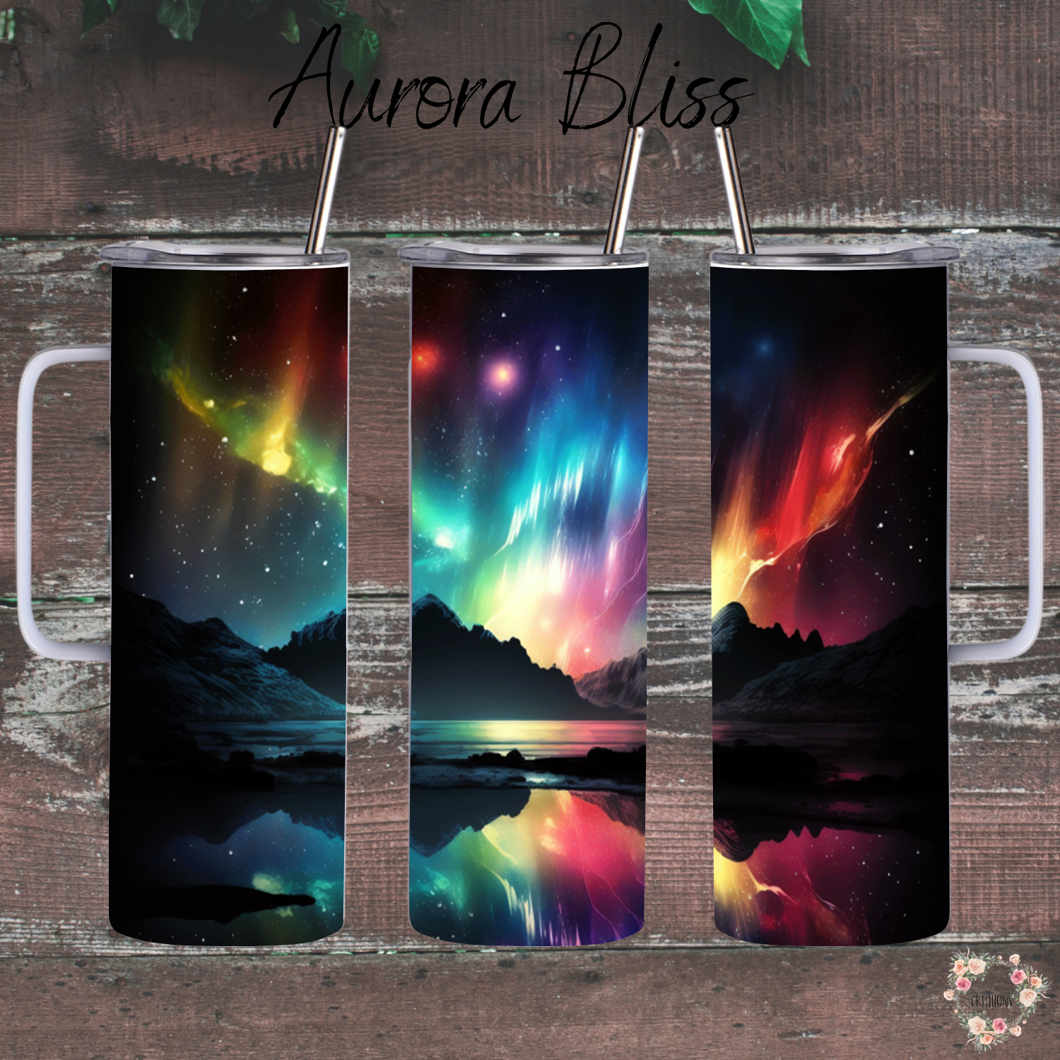 Northern Lights Collection – Aurora Bliss Sublimation Tumblers | Cosmic & Celestial Insulated Drinkware