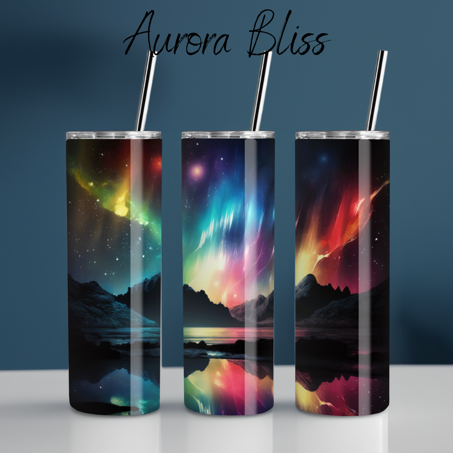 Northern Lights Collection – Aurora Bliss Sublimation Tumblers | Cosmic & Celestial Insulated Drinkware