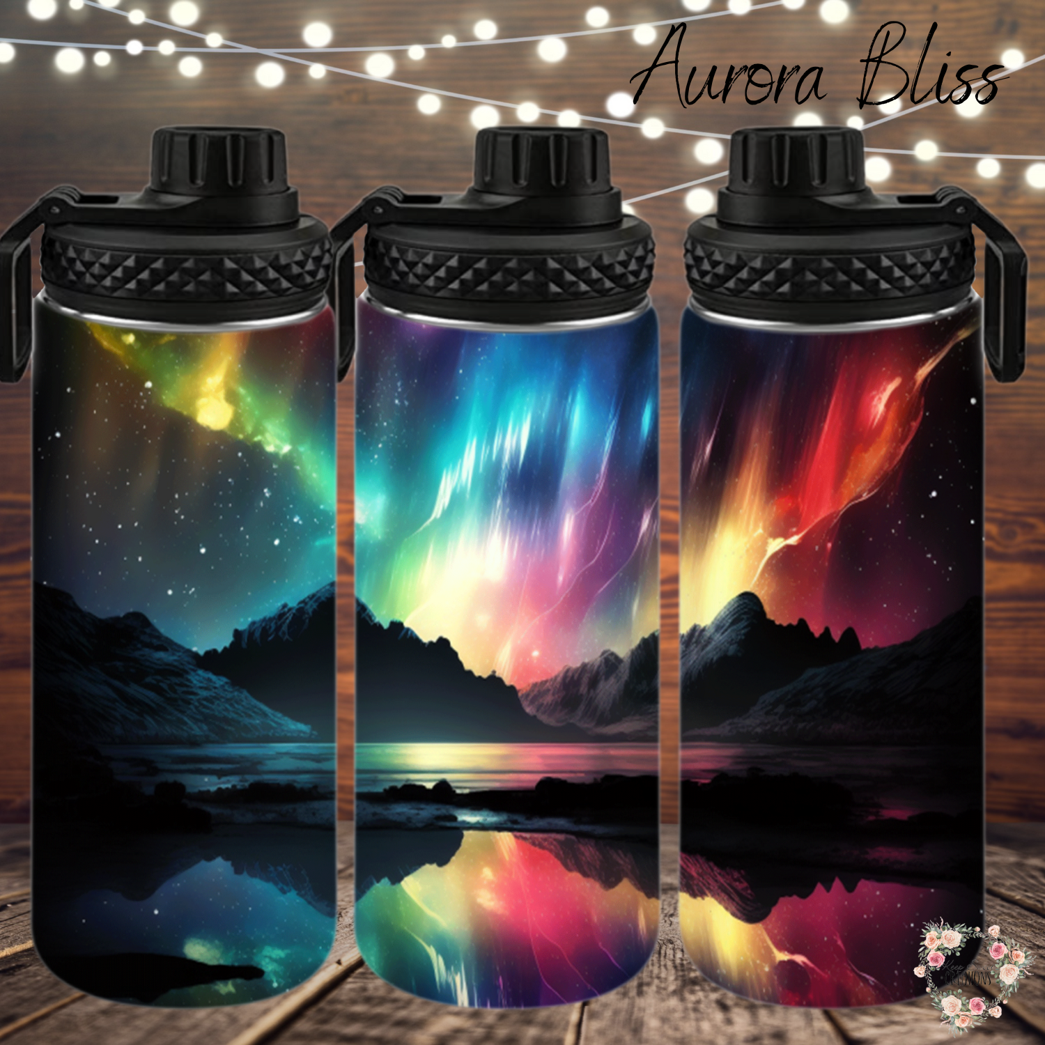 Northern Lights Collection – Aurora Bliss Sublimation Tumblers | Cosmic & Celestial Insulated Drinkware