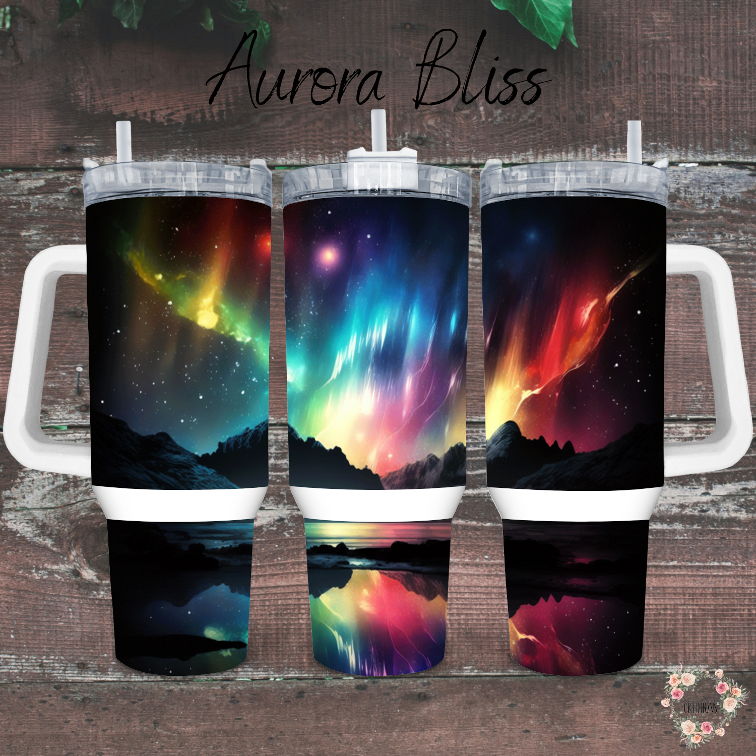 Northern Lights Collection – Aurora Bliss Sublimation Tumblers | Cosmic & Celestial Insulated Drinkware