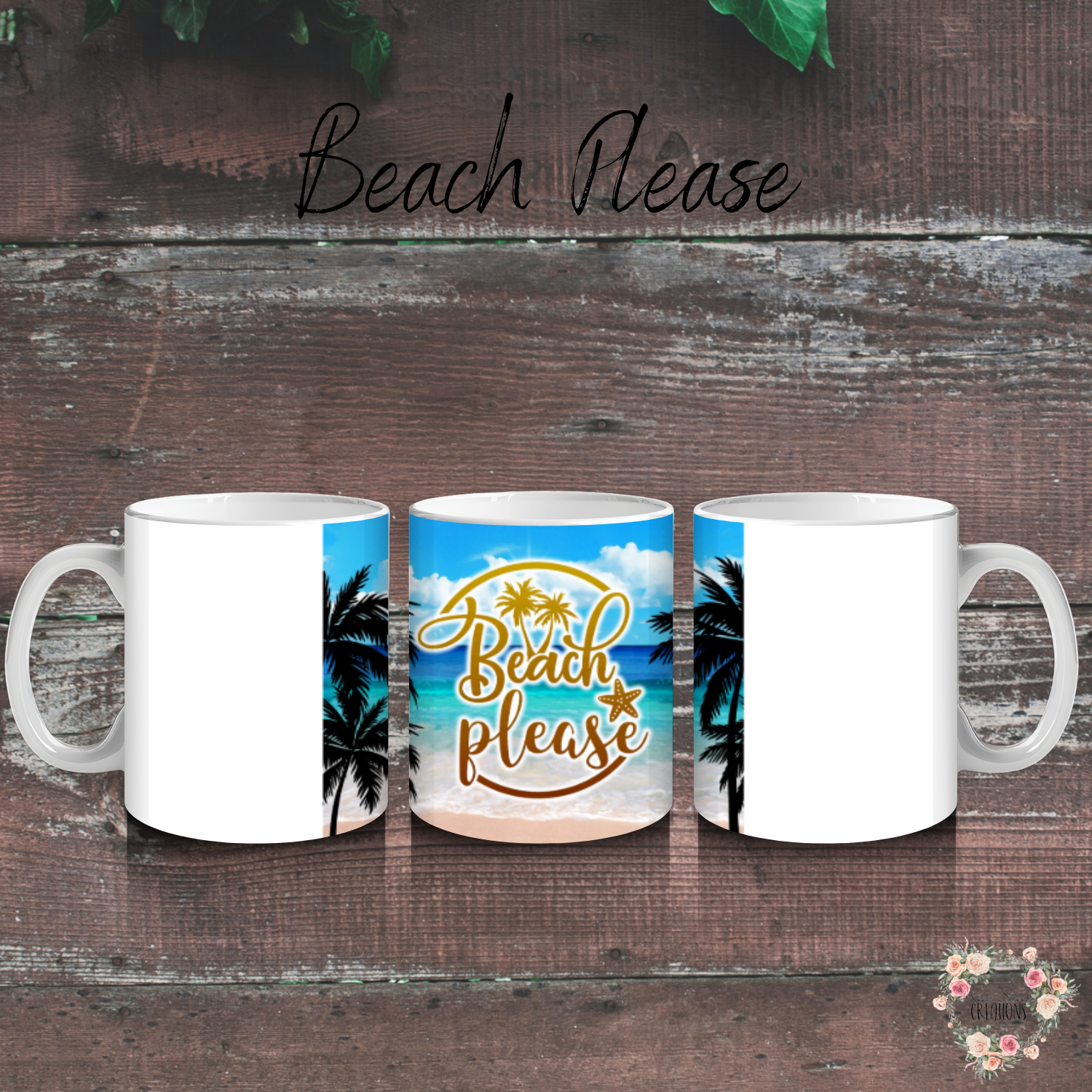 Beach Please Tumbler – A Sun-Kissed Paradise in Your Hand