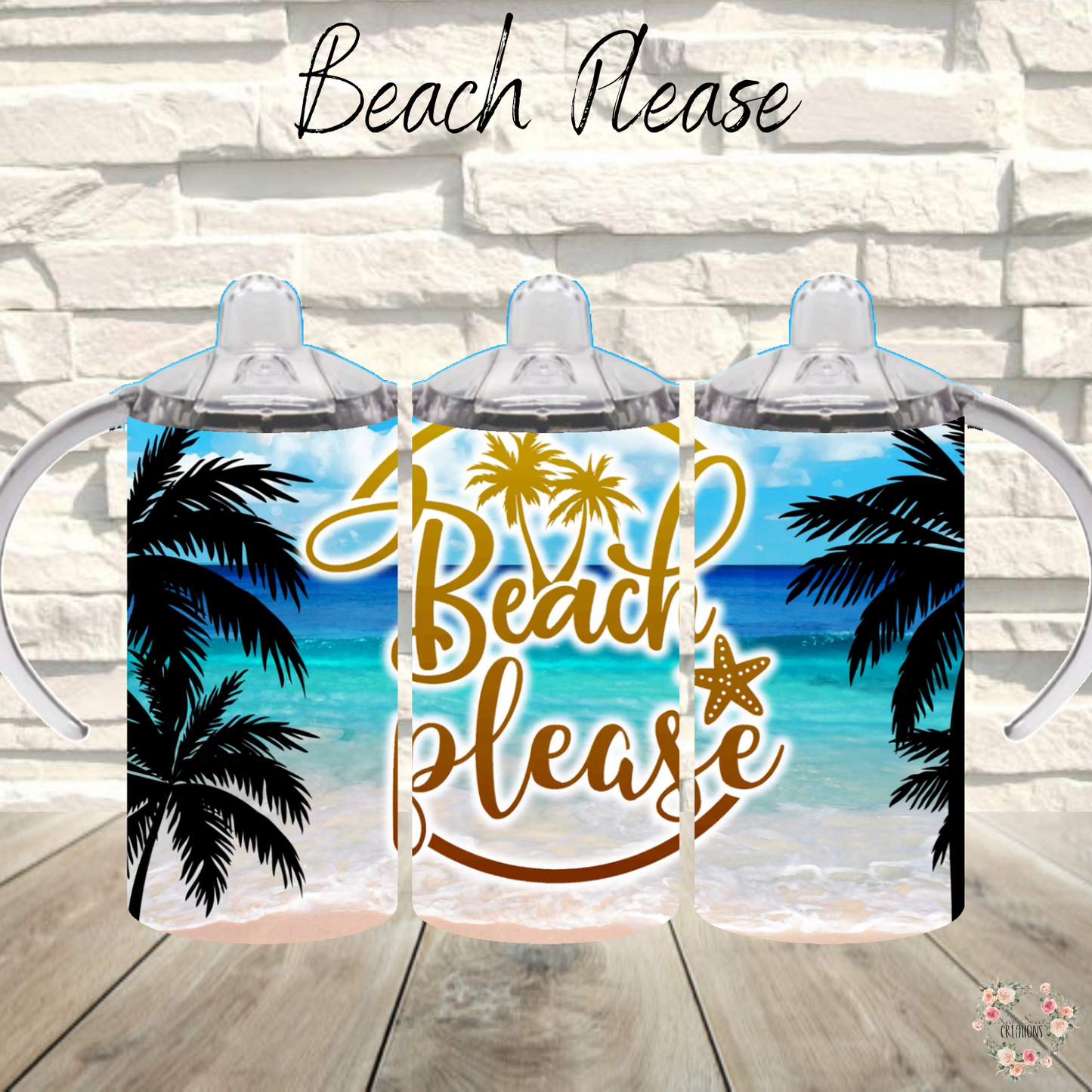 Beach Please Tumbler – A Sun-Kissed Paradise in Your Hand