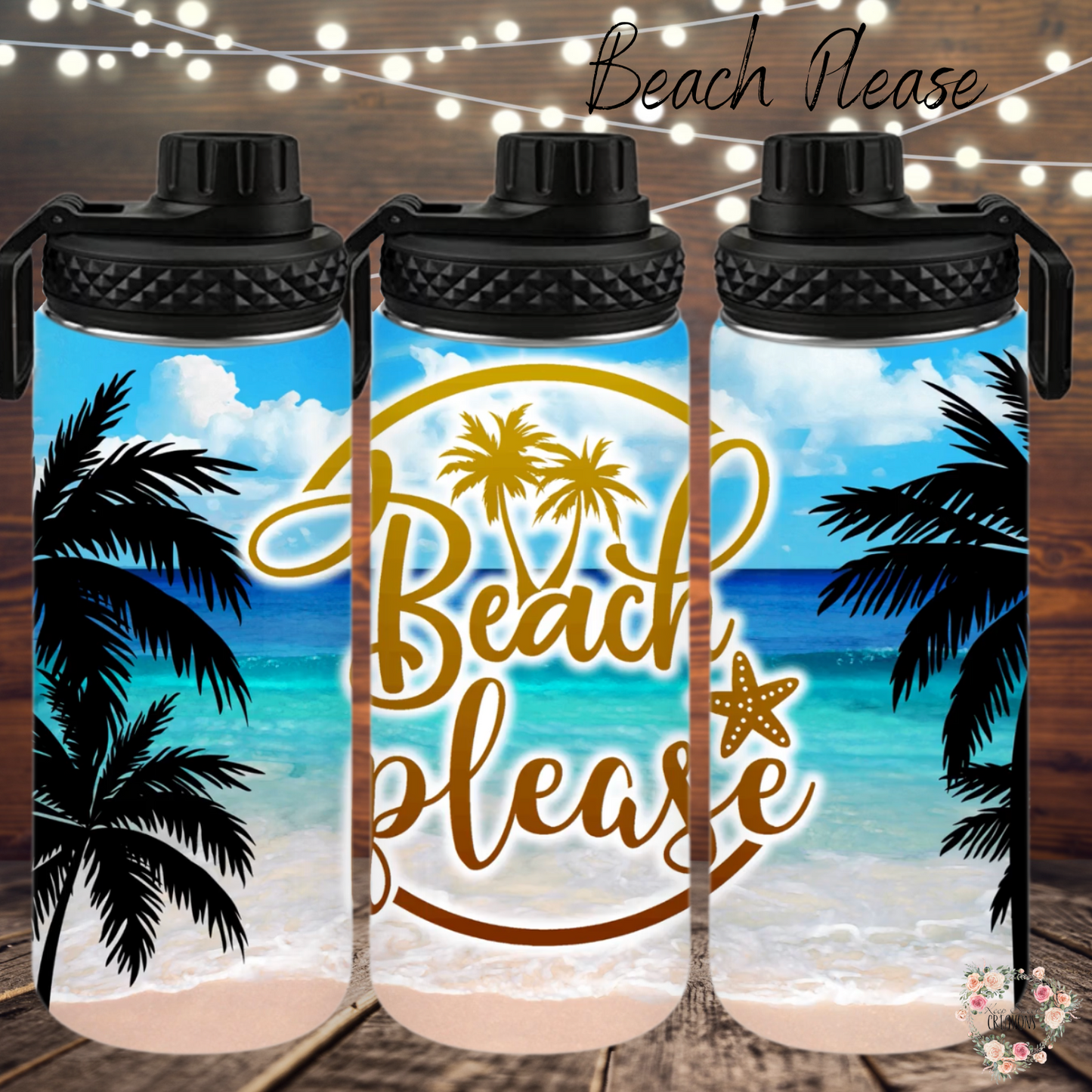 Beach Please Tumbler – A Sun-Kissed Paradise in Your Hand