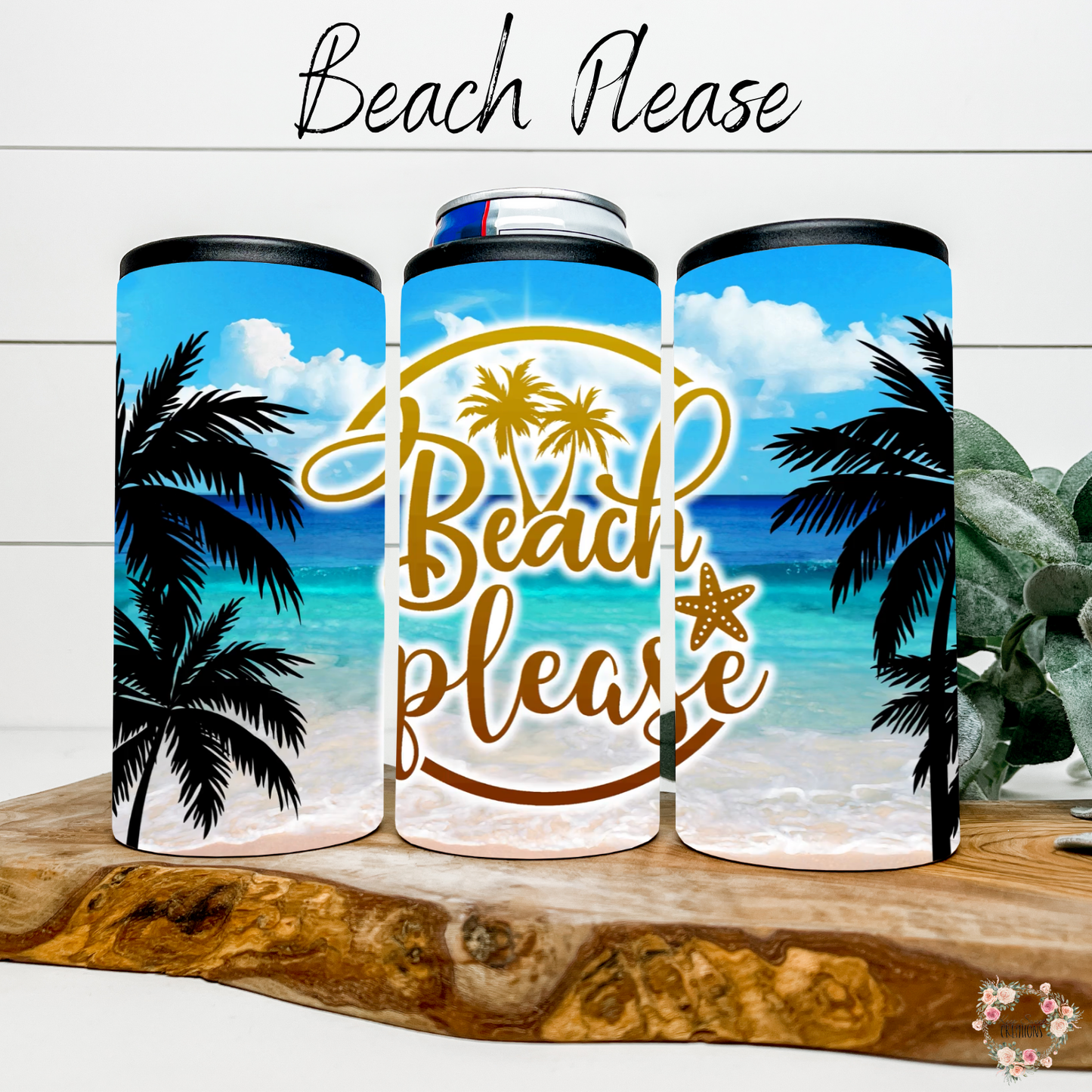 Beach Please Tumbler – A Sun-Kissed Paradise in Your Hand