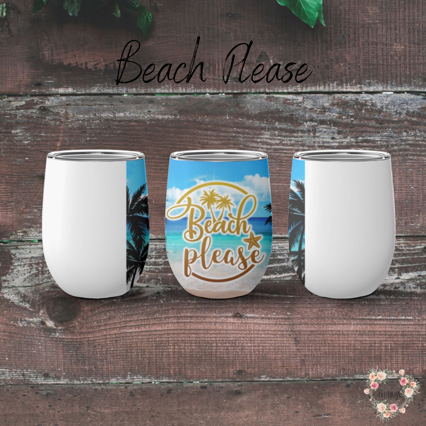 Beach Please Tumbler – A Sun-Kissed Paradise in Your Hand