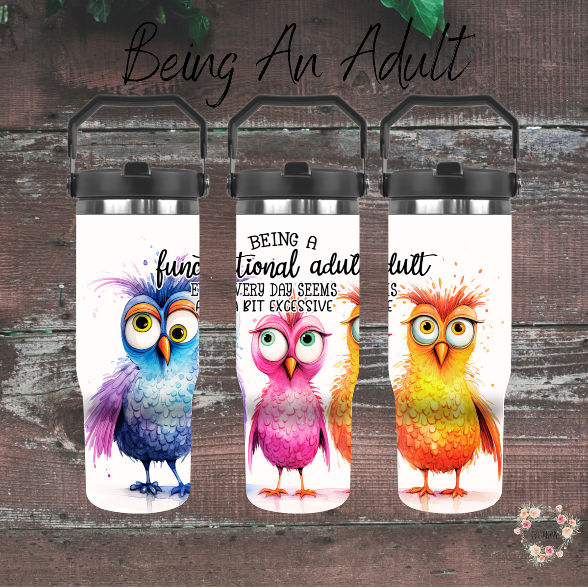 Who Needs Adulthood insulated tumbler – stainless steel drinkware