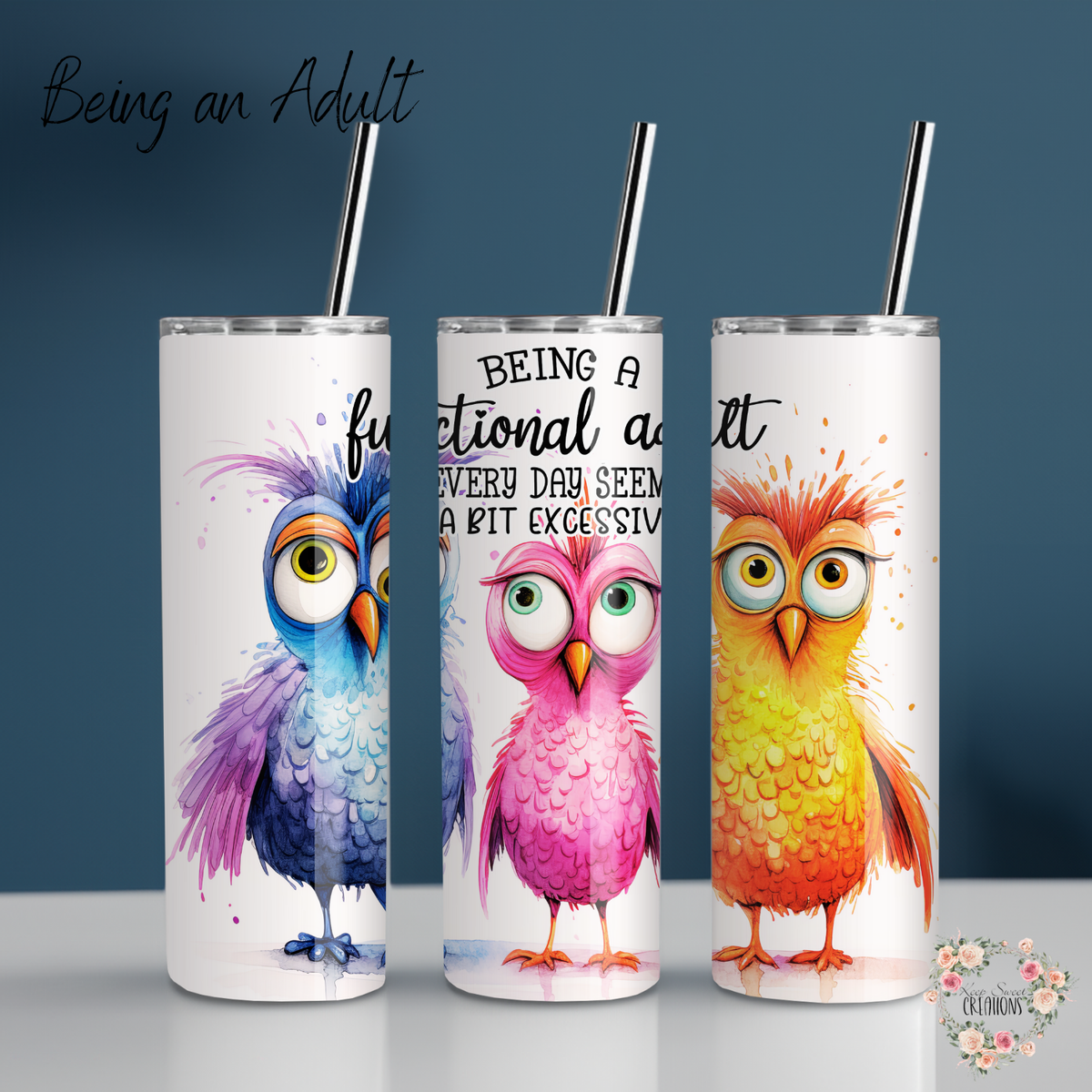 Who Needs Adulthood insulated tumbler – stainless steel drinkware