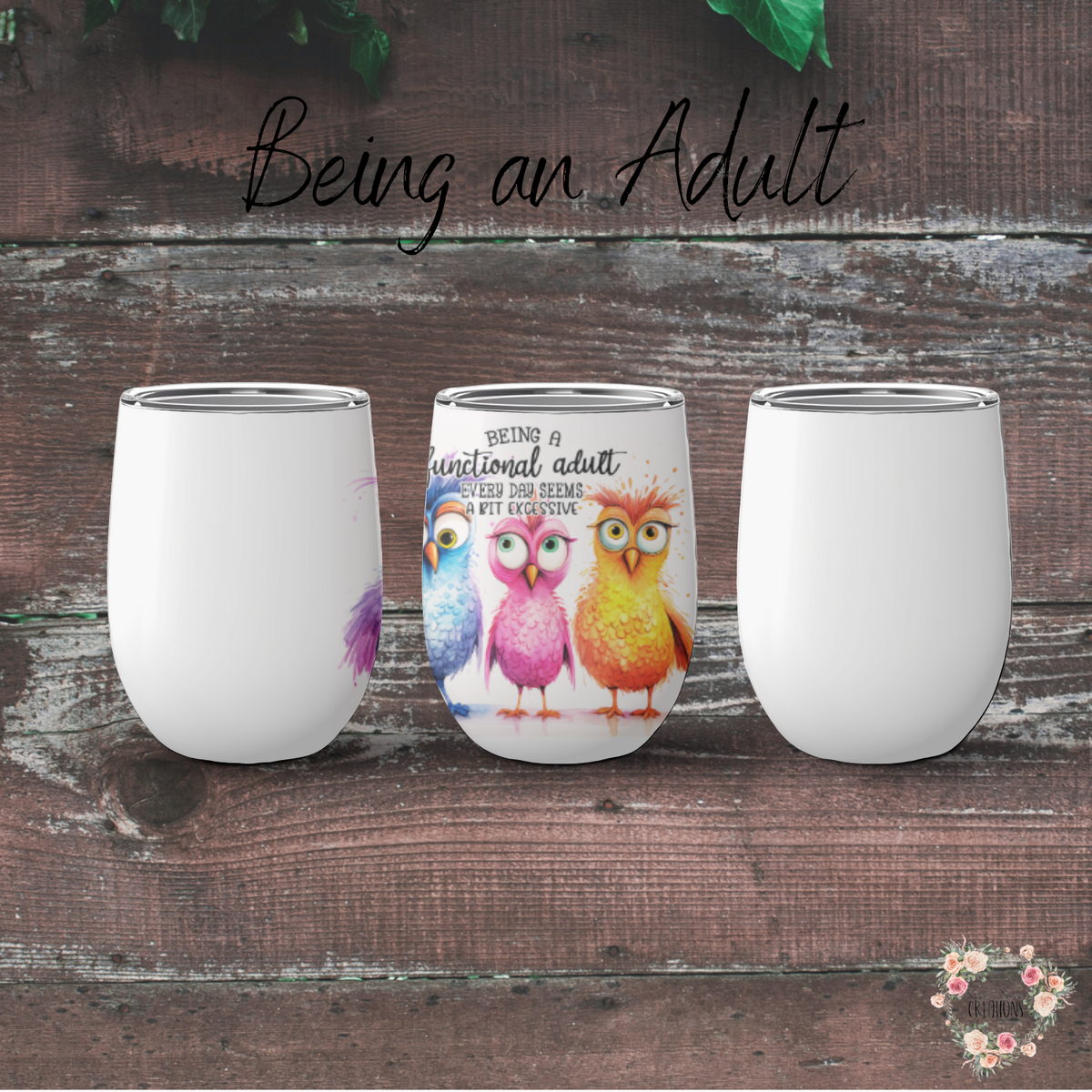 Who Needs Adulthood insulated tumbler – stainless steel drinkware