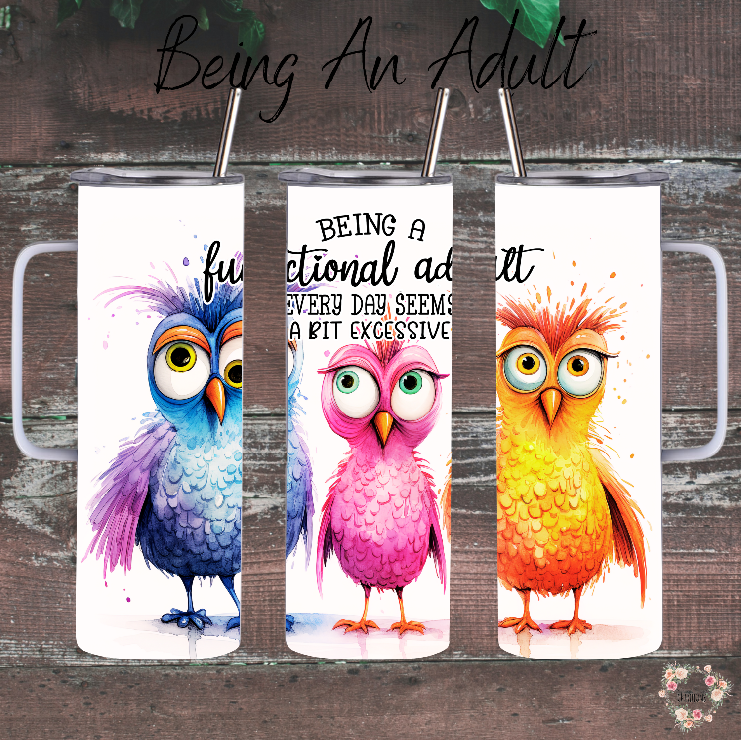 Who Needs Adulthood insulated tumbler – stainless steel drinkware