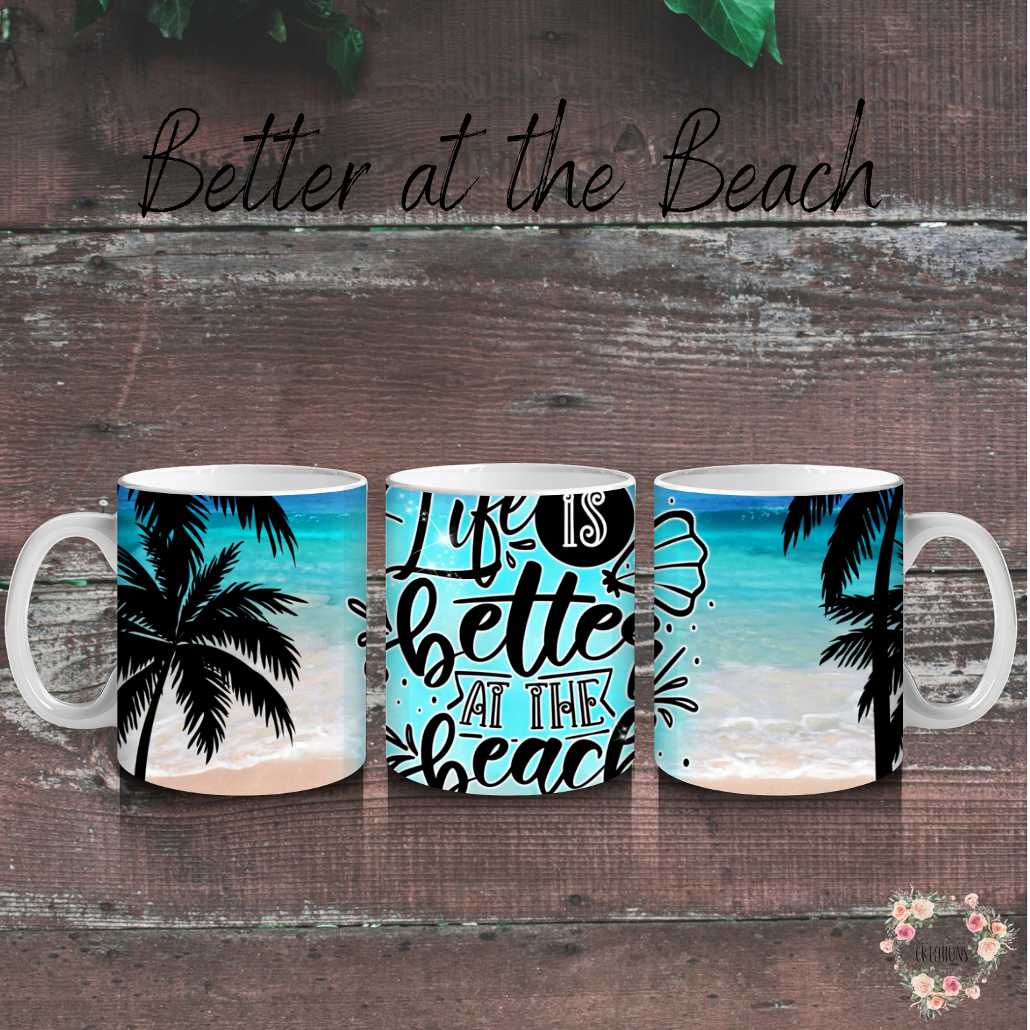 Better at the Beach – Palm Tree & Ocean Sublimation Tumblers | Coastal Insulated Drinkware