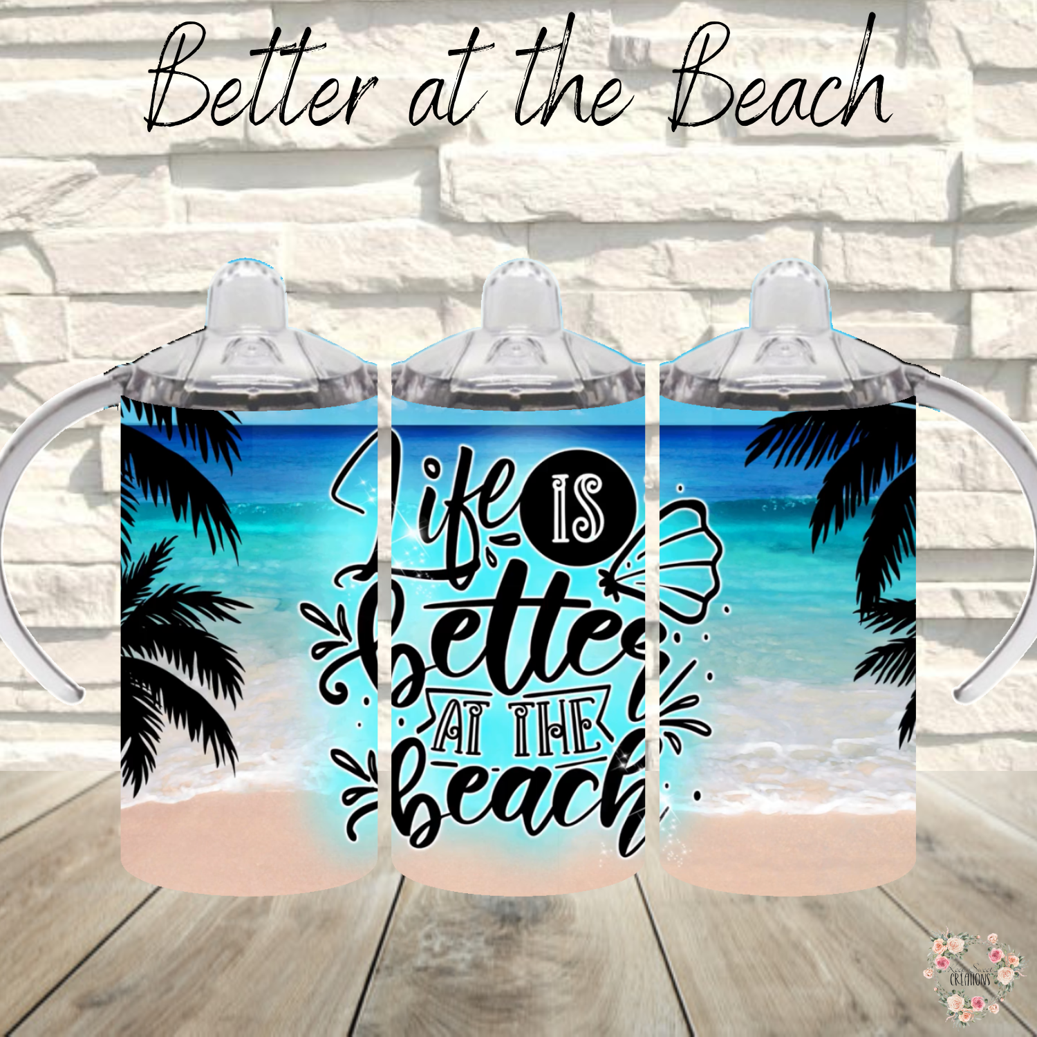 Better at the Beach – Palm Tree & Ocean Sublimation Tumblers | Coastal Insulated Drinkware