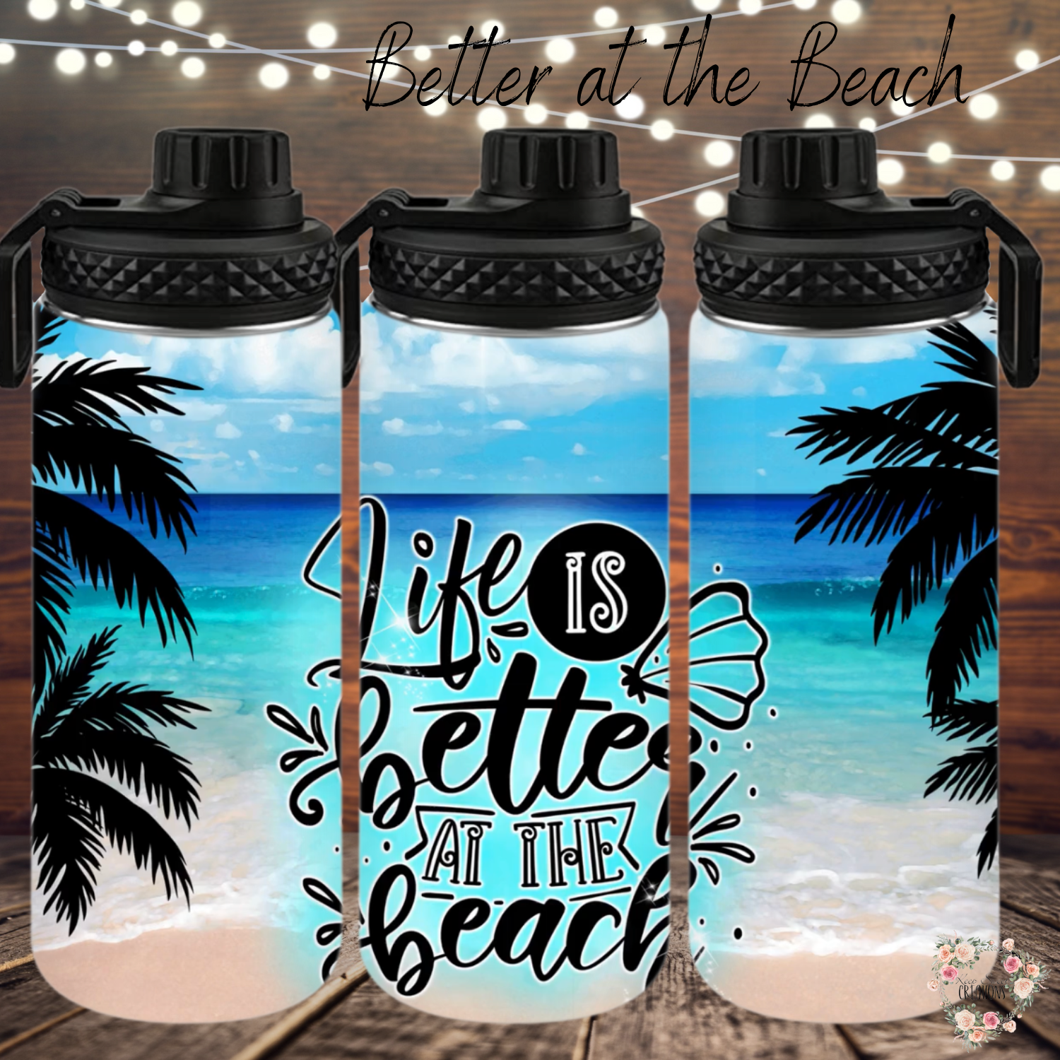 Better at the Beach – Palm Tree & Ocean Sublimation Tumblers | Coastal Insulated Drinkware
