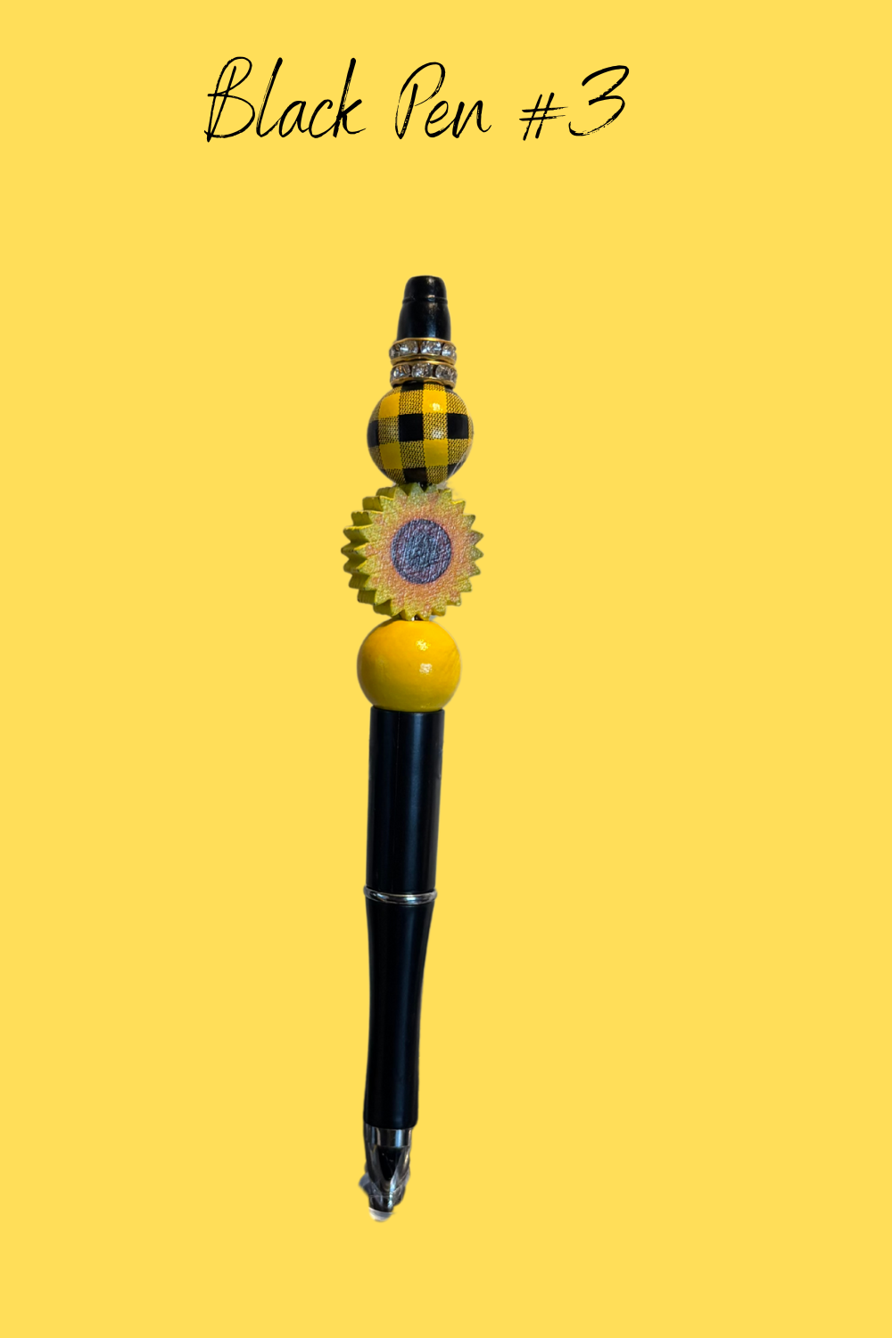 Sunflower Beaded Pens – Handcrafted Beaded Pen Gift | Cute Sunflower Stationery for Teachers, Coworkers & Flower Lovers