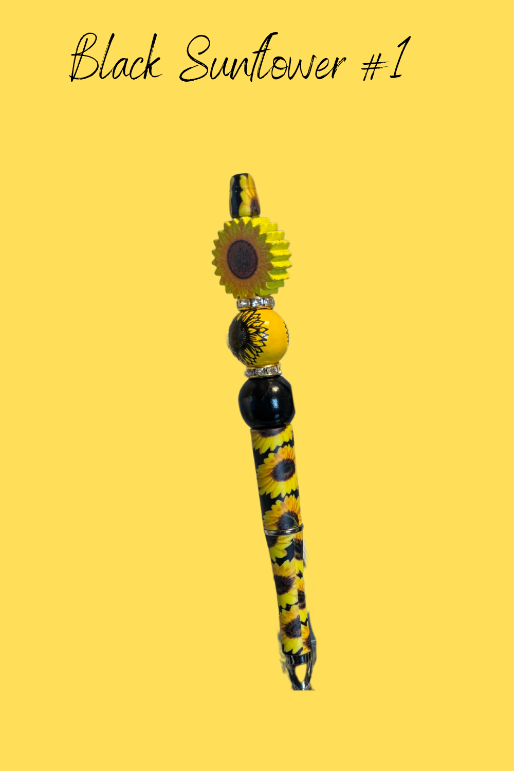 Sunflower Beaded Pens – Handcrafted Beaded Pen Gift | Cute Sunflower Stationery for Teachers, Coworkers & Flower Lovers
