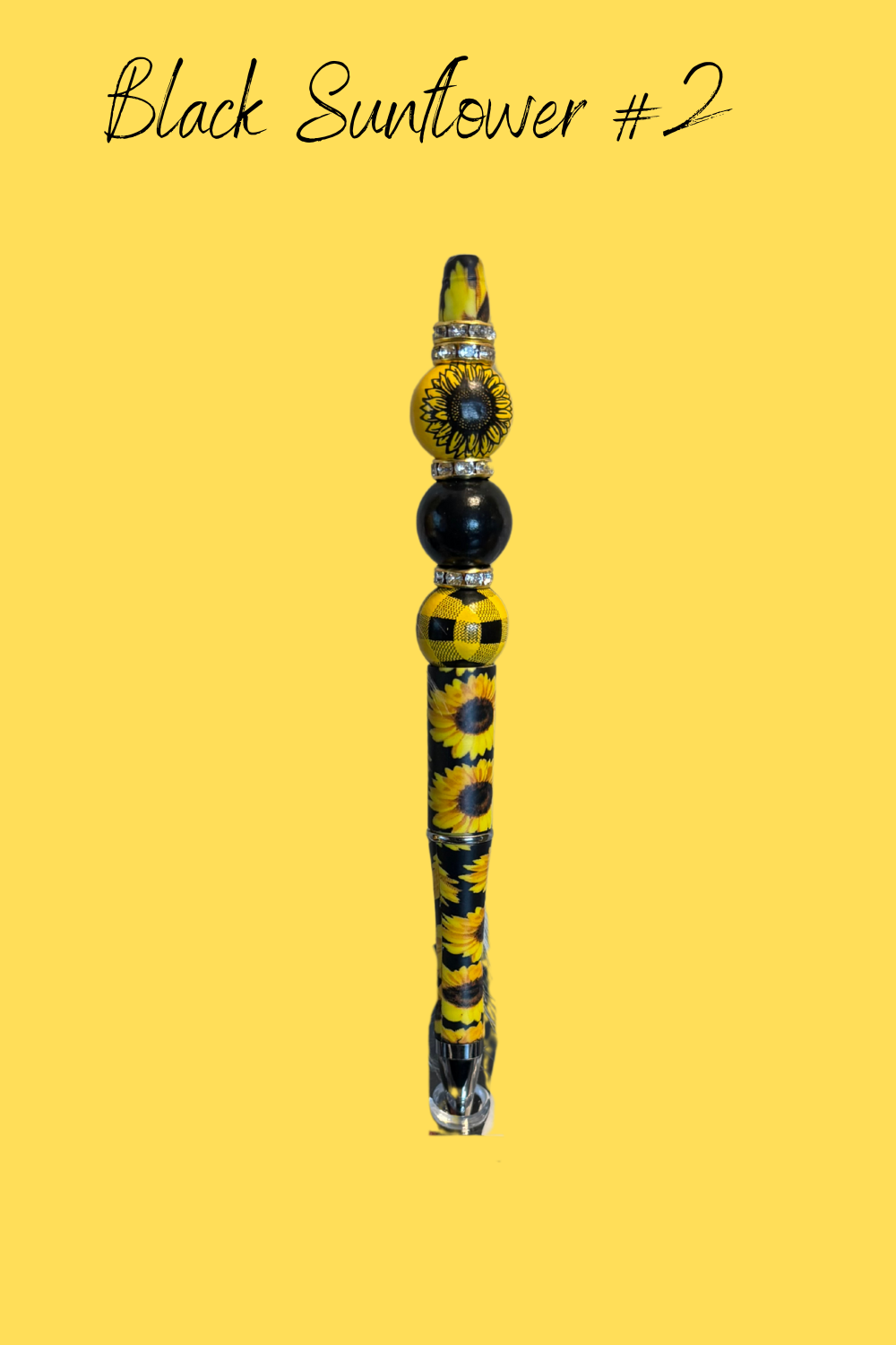 Sunflower Beaded Pens – Handcrafted Beaded Pen Gift | Cute Sunflower Stationery for Teachers, Coworkers & Flower Lovers