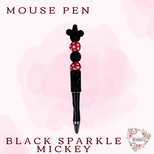 Mouse Beaded Pens – Cute Polka Dot Pen | Disney-Inspired Stationery Gift for Teachers, Students &amp; Mouse Fans