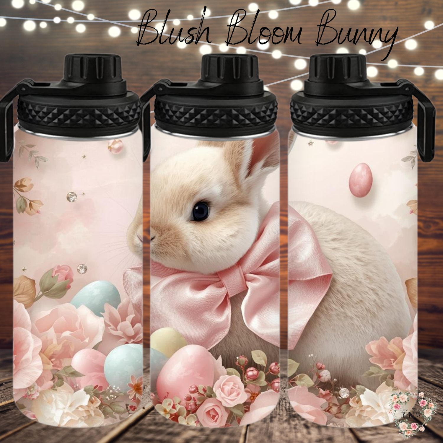 Blush Bloom Bunny Tumbler | Floral Easter Bunny Spring Cup (11–32 oz)