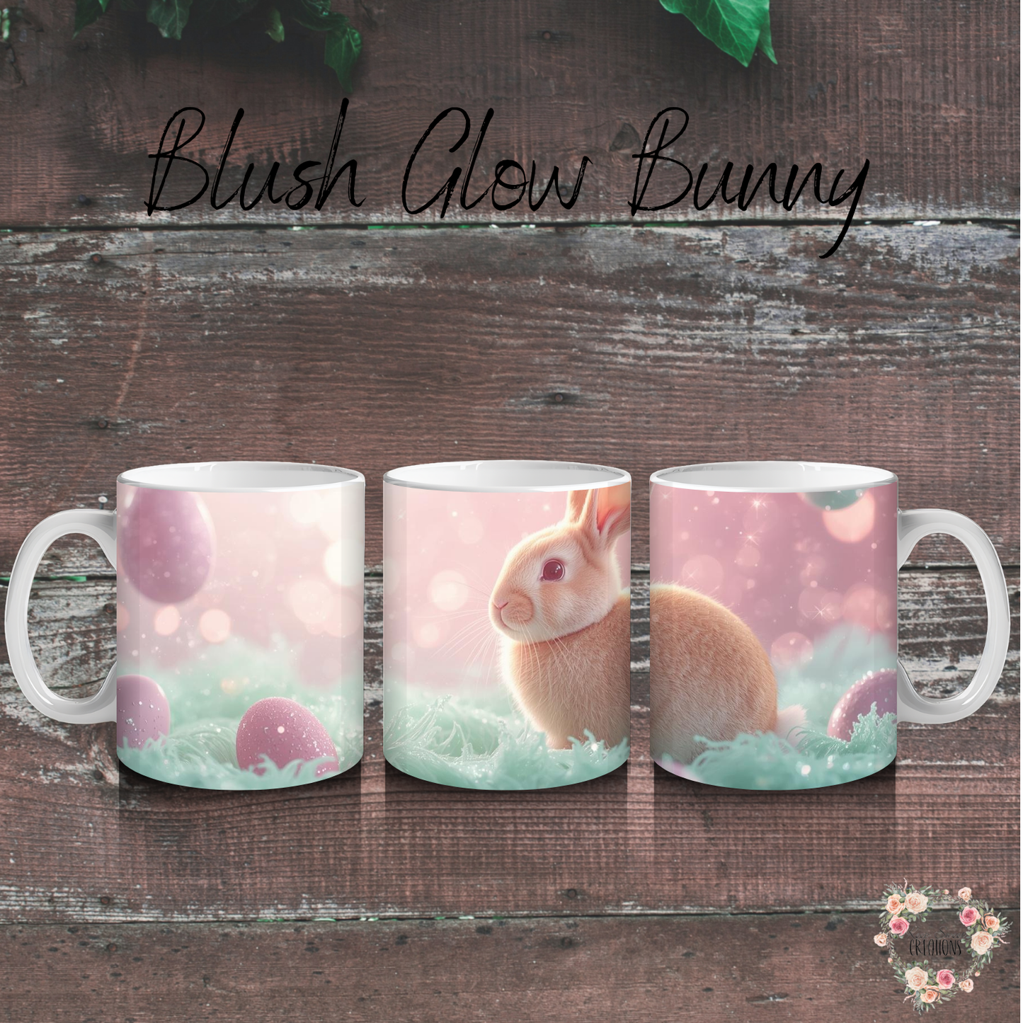 Blush Glow Bunny Tumbler | Dreamy Pastel Easter Bunny Spring Cup (11–32oz)