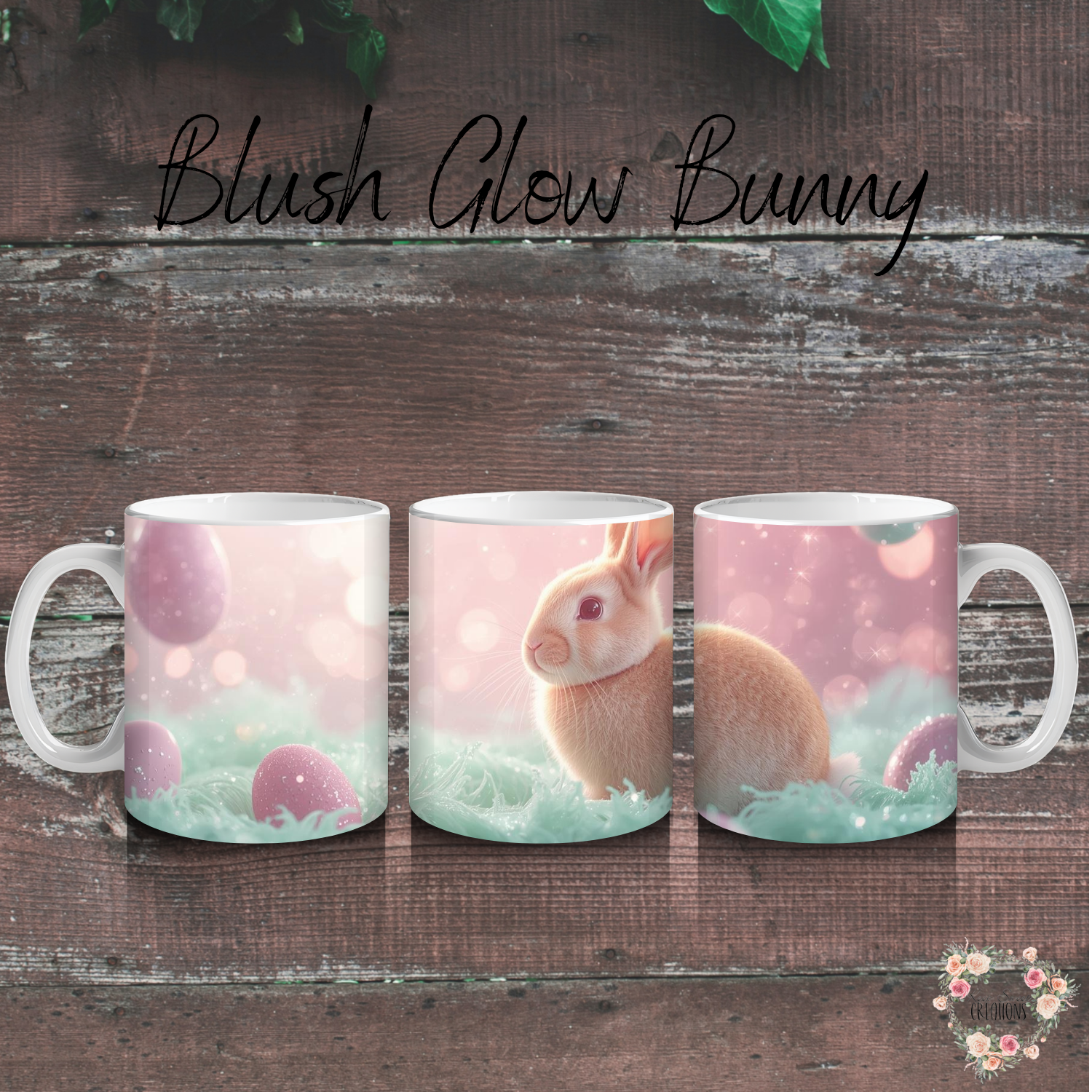 Blush Glow Bunny Tumbler | Dreamy Pastel Easter Bunny Spring Cup (11–32oz)