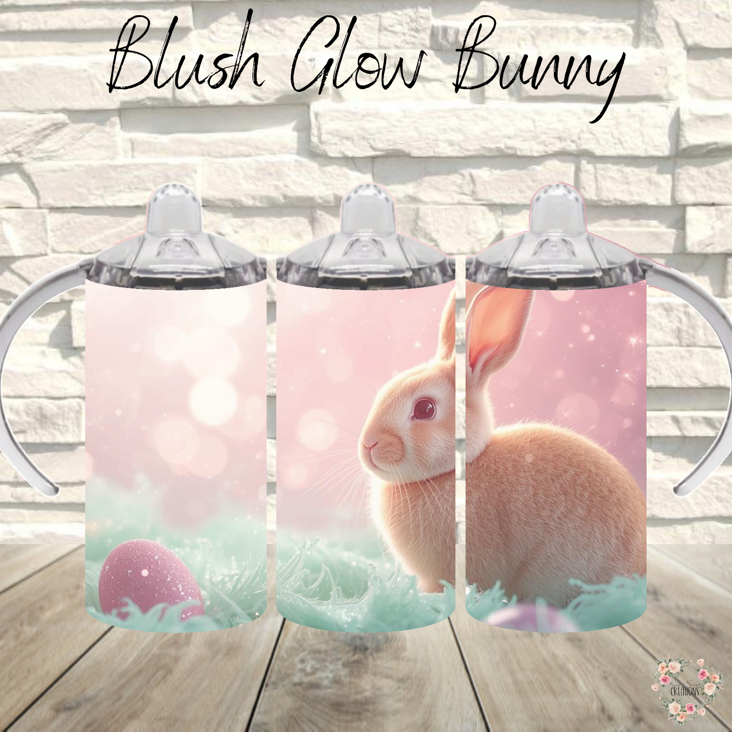 Blush Glow Bunny Tumbler | Dreamy Pastel Easter Bunny Spring Cup (11–32oz)