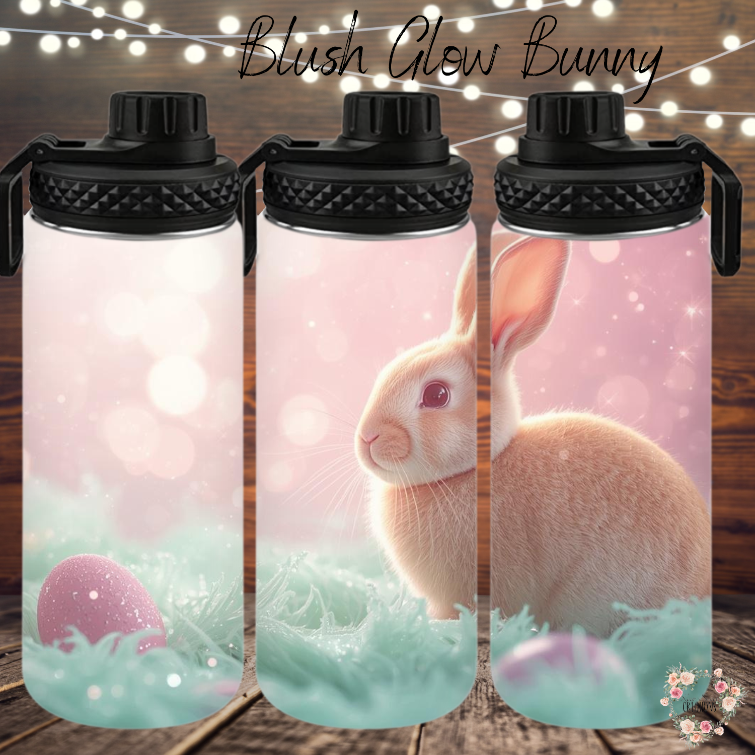 Blush Glow Bunny Tumbler | Dreamy Pastel Easter Bunny Spring Cup (11–32oz)