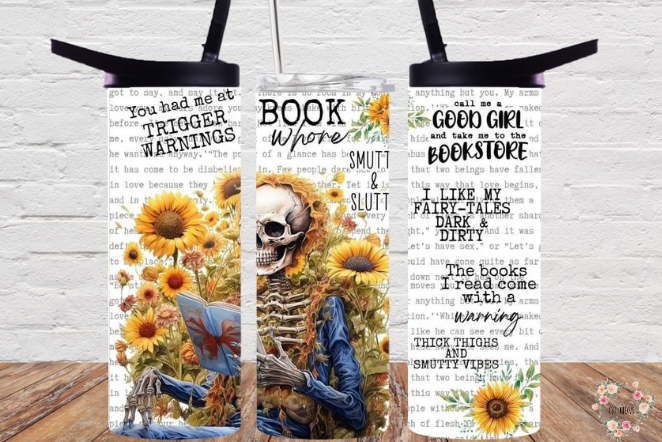 Book Whore Dark Romance Tumbler | Bookish Smut Aesthetic Cup